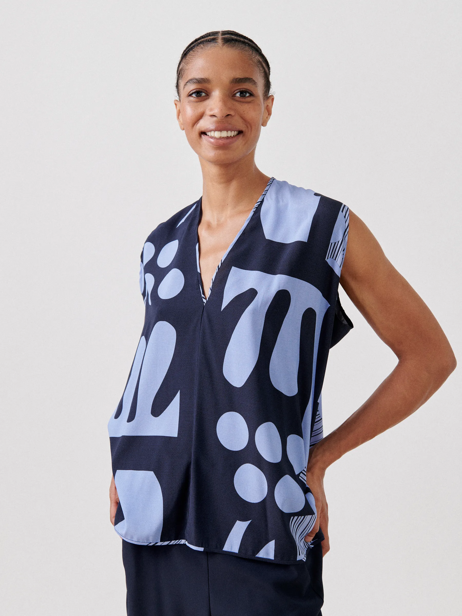 Ina Tank sold by Zero + Maria Cornejo