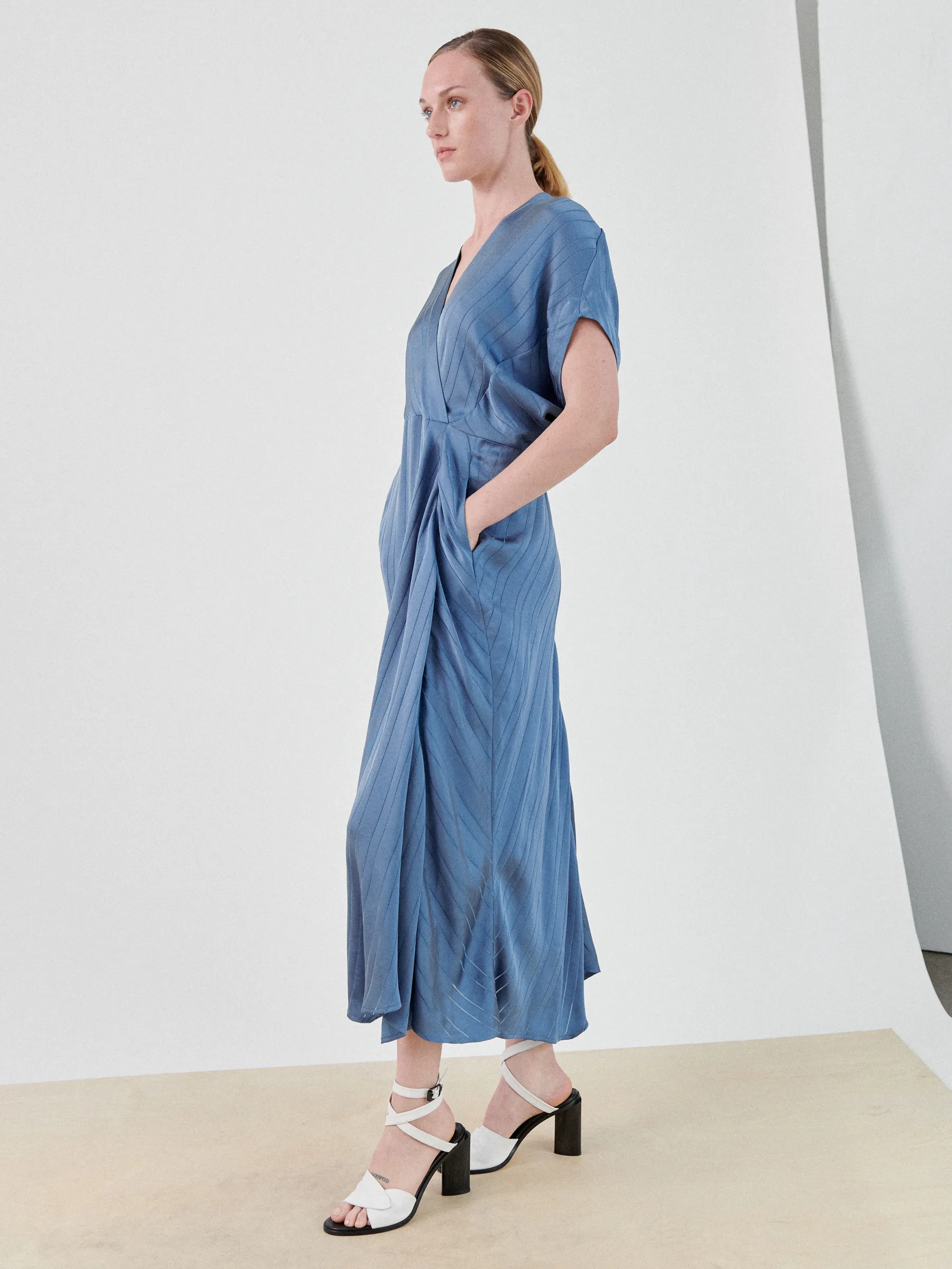 Long Aki Wave Dress sold by Zero + Maria Cornejo product image thumbnail 4