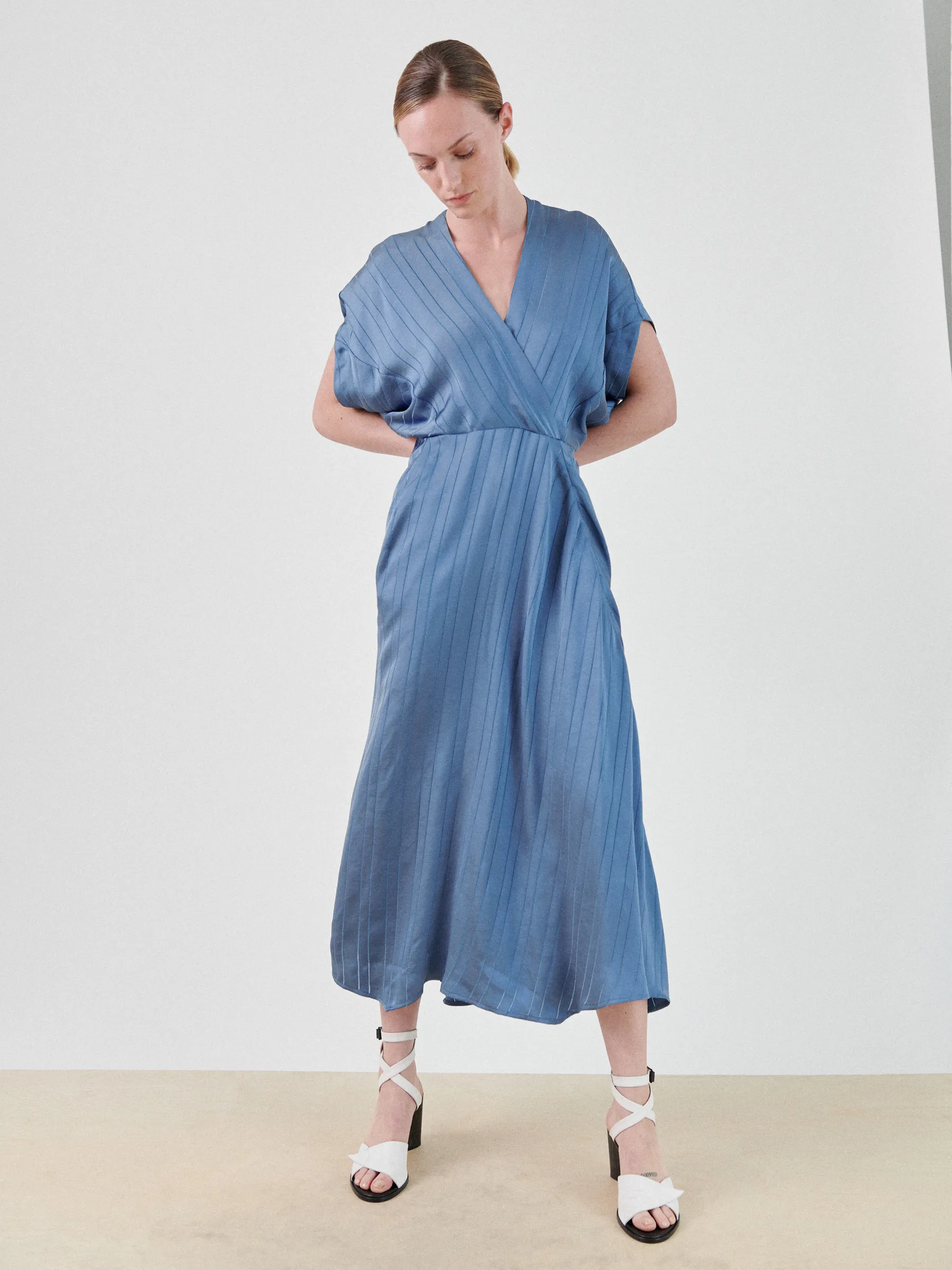 Long Aki Wave Dress sold by Zero + Maria Cornejo product image thumbnail 3