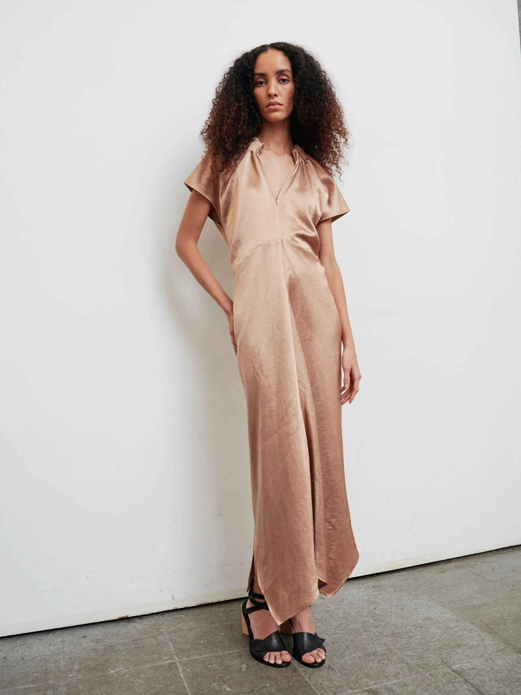 Long Ruched Stella Dress sold by Zero + Maria Cornejo product image thumbnail 5
