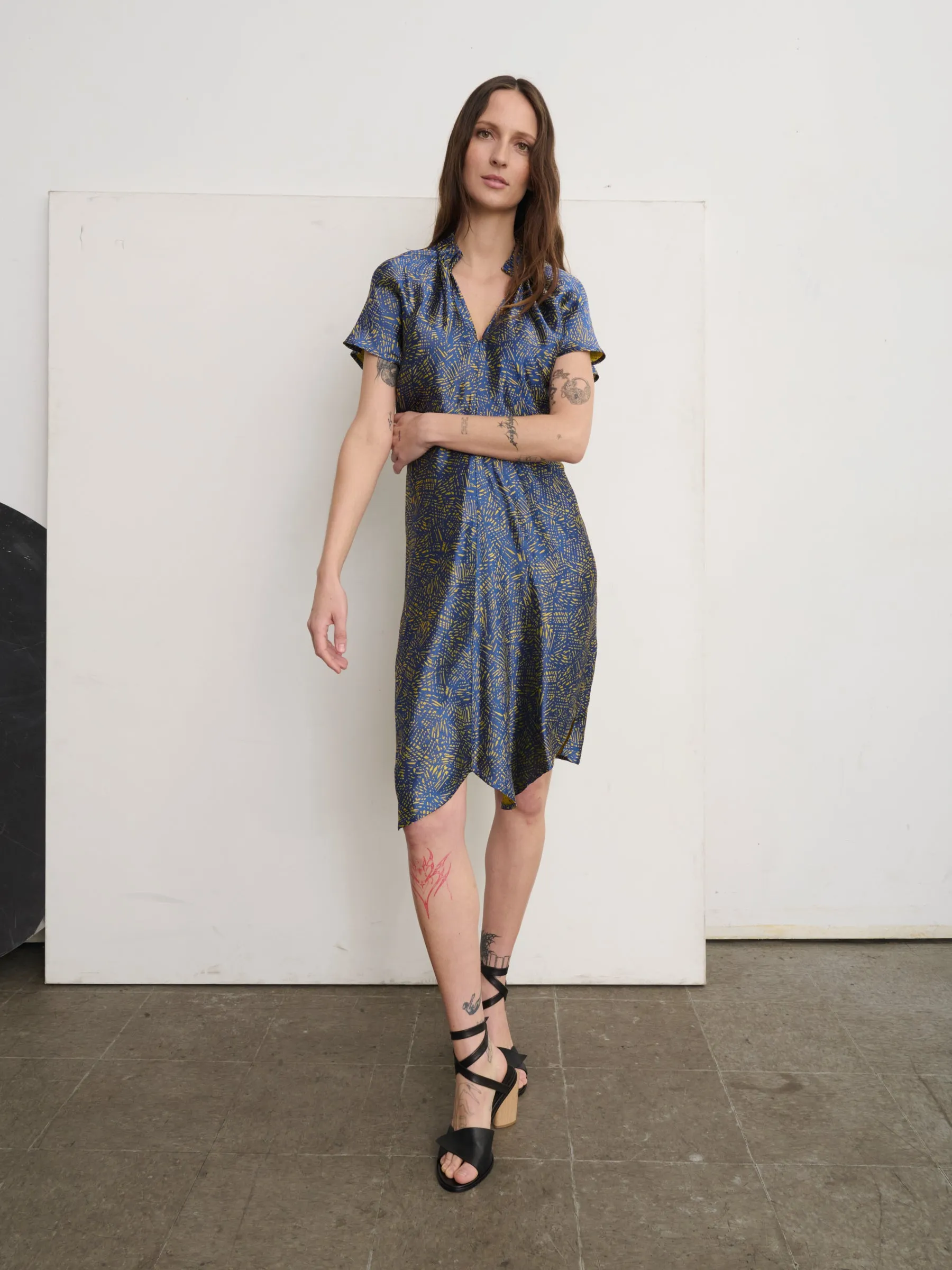 Ruched Stella Dress sold by Zero + Maria Cornejo product image thumbnail 3