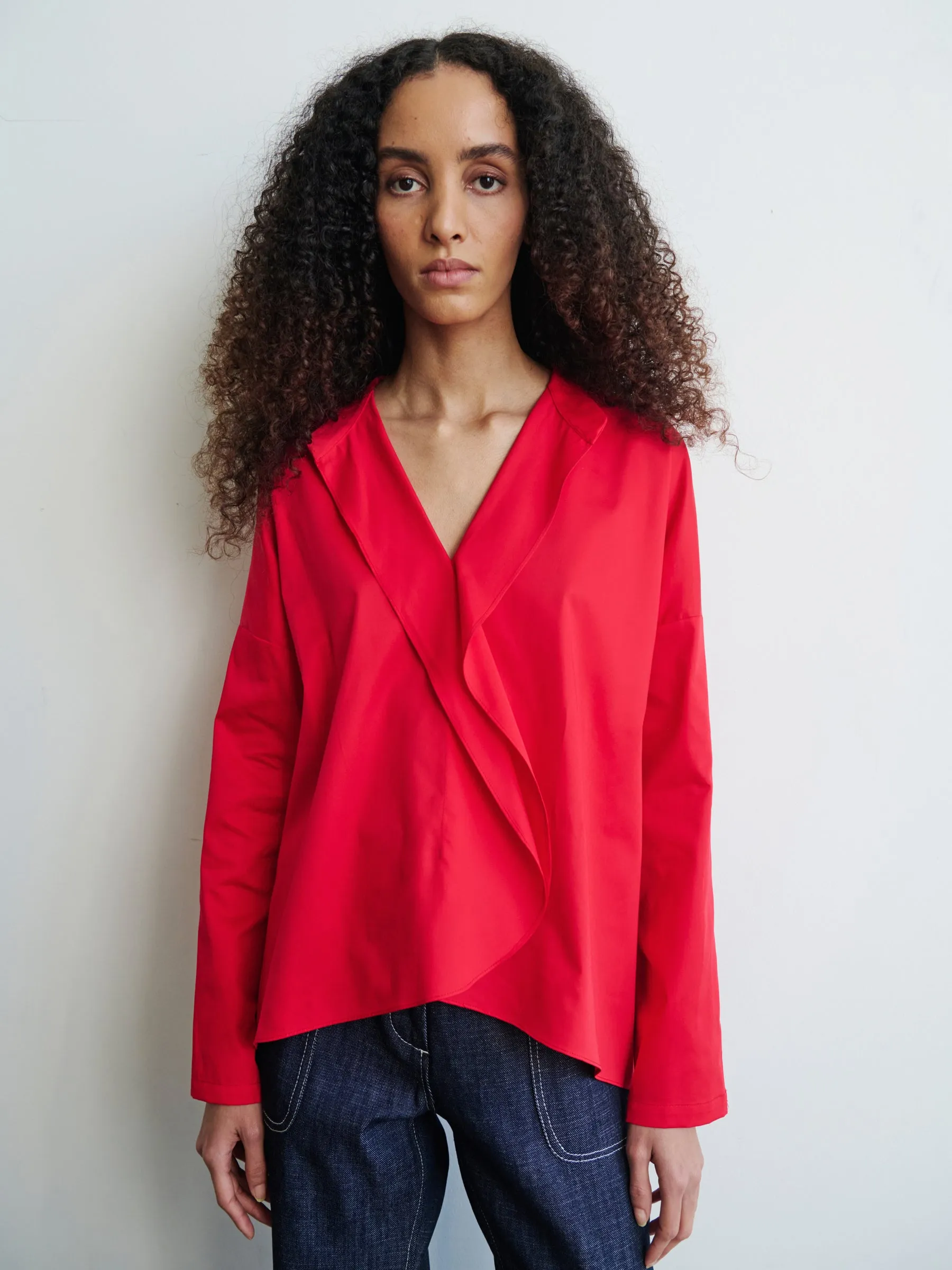 Long-Sleeved Fin Gaban Shirt sold by Zero + Maria Cornejo