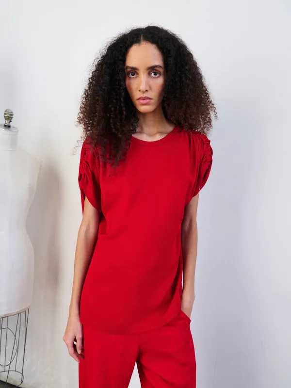 Ruched Muscle Top sold by Zero + Maria Cornejo