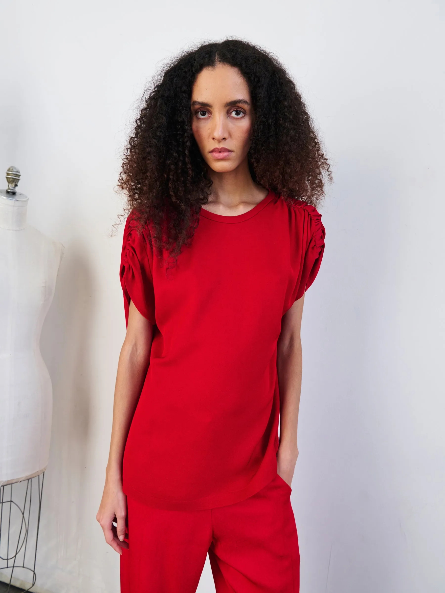 Ruched Muscle Top sold by Zero + Maria Cornejo