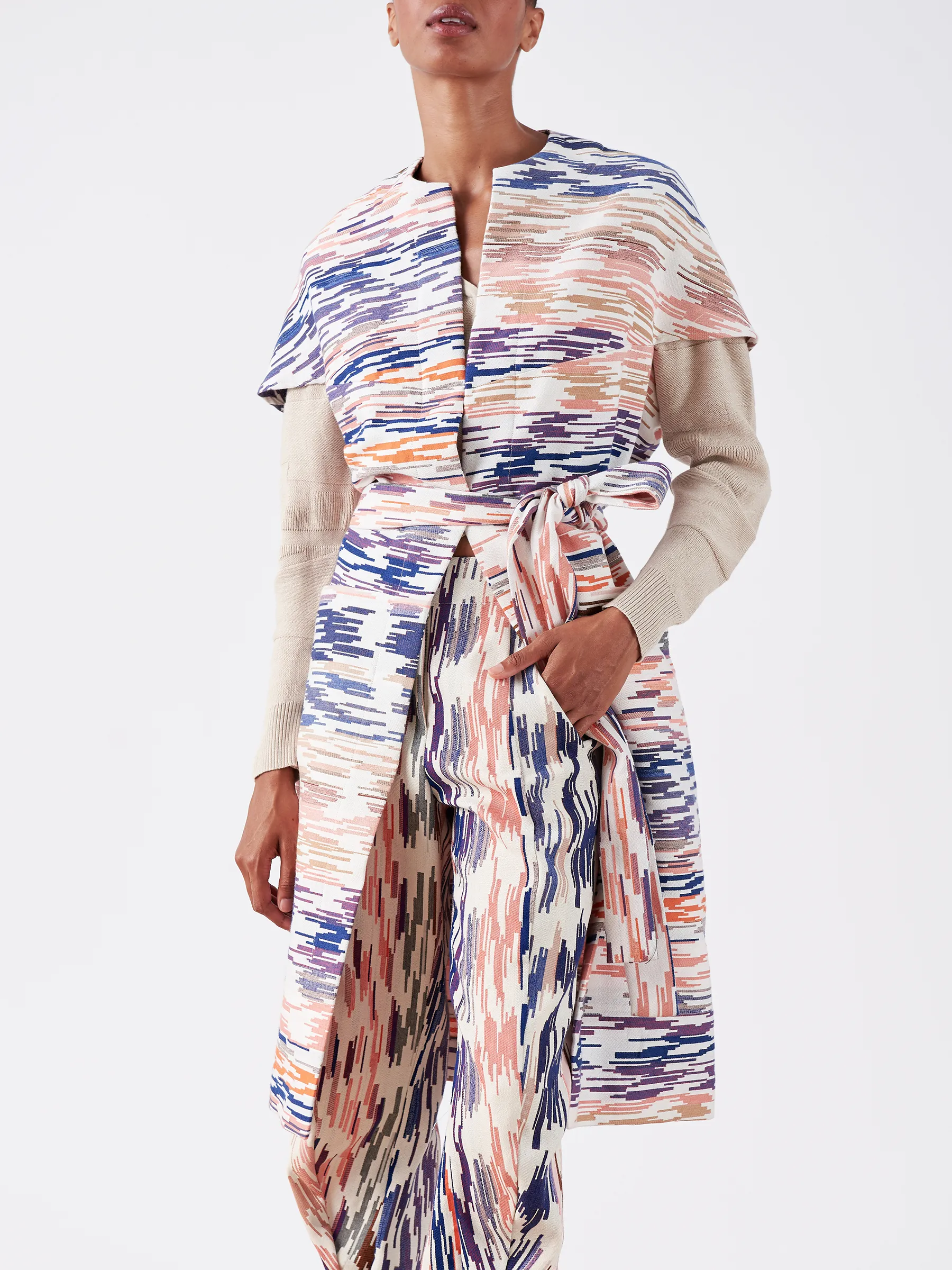 Hexagon Coat with Belt Sample sold by Zero + Maria Cornejo product image thumbnail 2