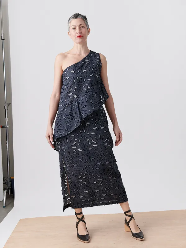 Long Spiral Dress Sample made by Zero + Maria Cornejo