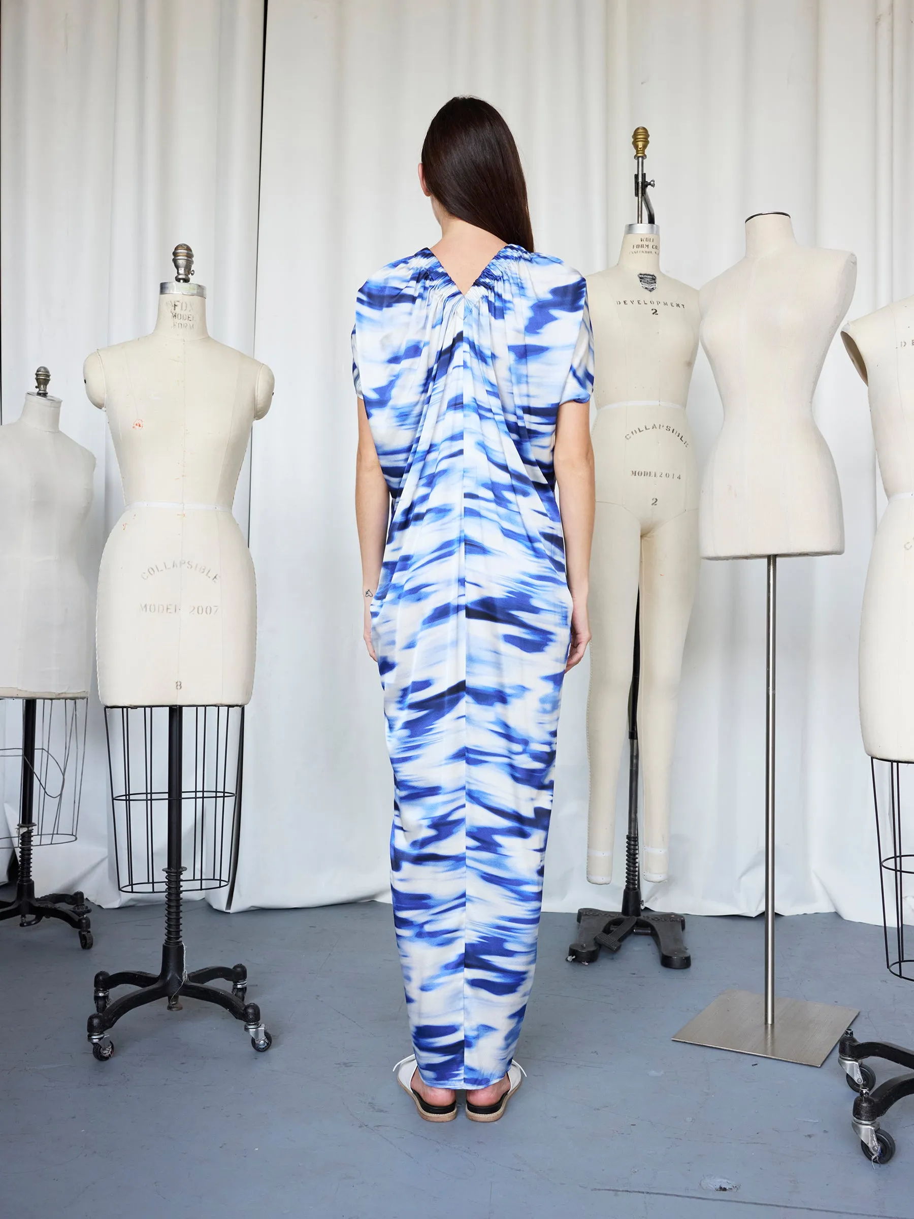 Long Ruched Vicky Dress Sample sold by Zero + Maria Cornejo product image thumbnail 5