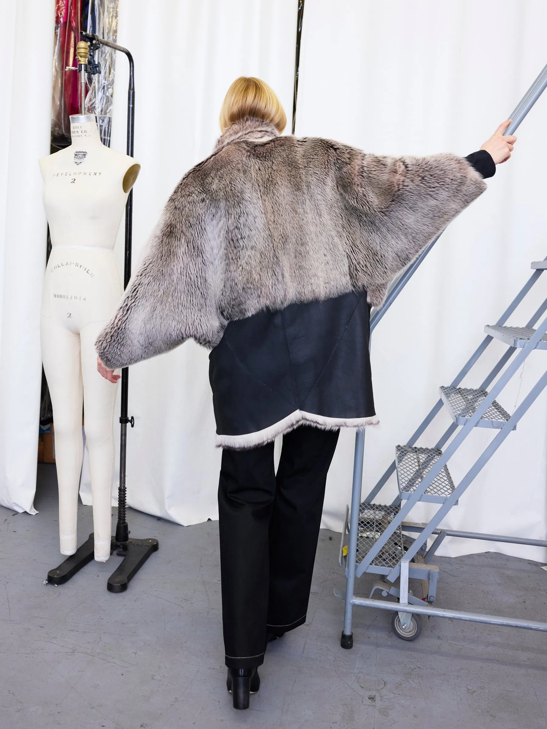 Shearling Rio Coat Sample sold by Zero + Maria Cornejo product image thumbnail 4