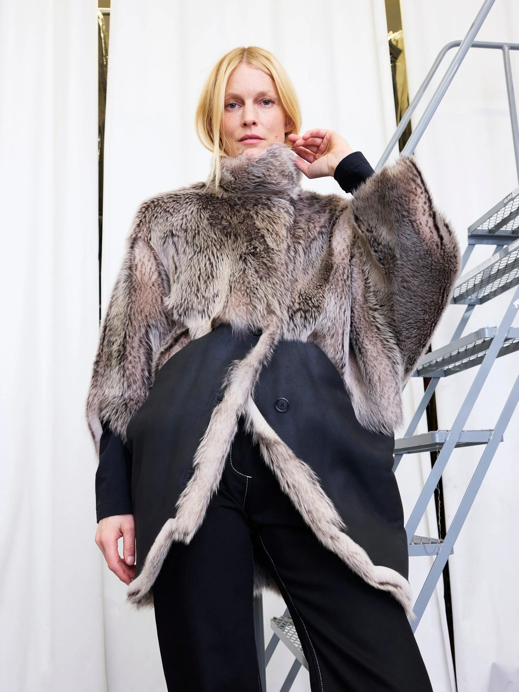 Shearling Rio Coat Sample sold by Zero + Maria Cornejo