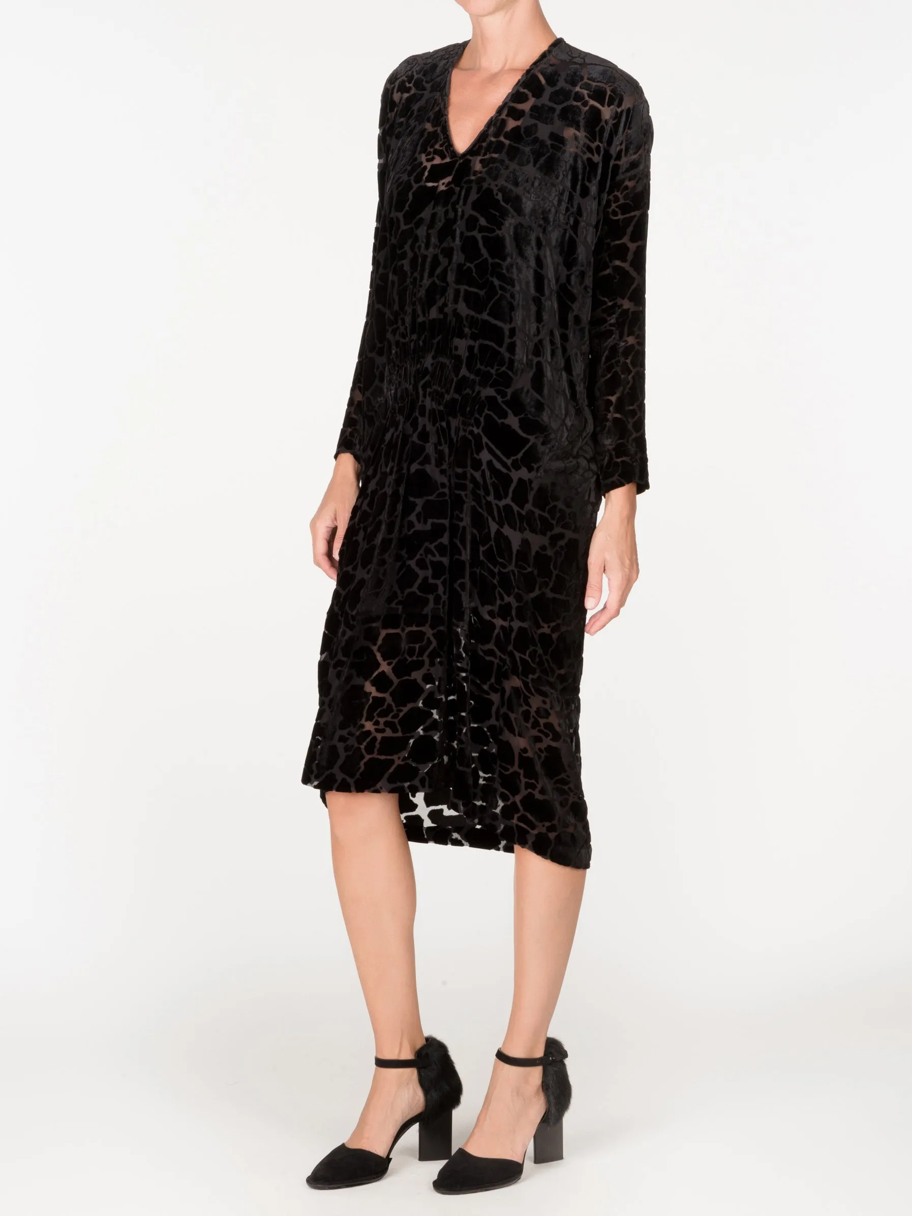 Long-Sleeved Ruched Tasi Dress Sample sold by Zero + Maria Cornejo product image thumbnail 2