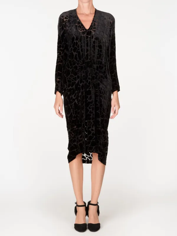 Long-Sleeved Ruched Tasi Dress Sample made by Zero + Maria Cornejo