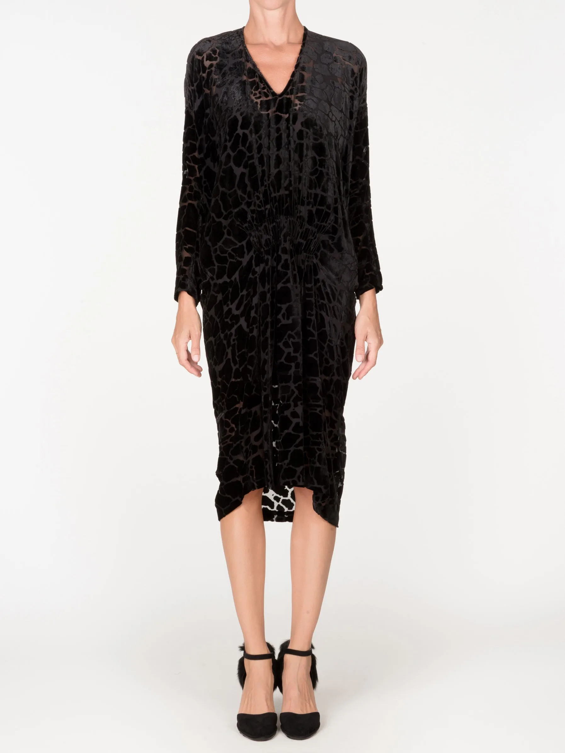 Long-Sleeved Ruched Tasi Dress Sample sold by Zero + Maria Cornejo