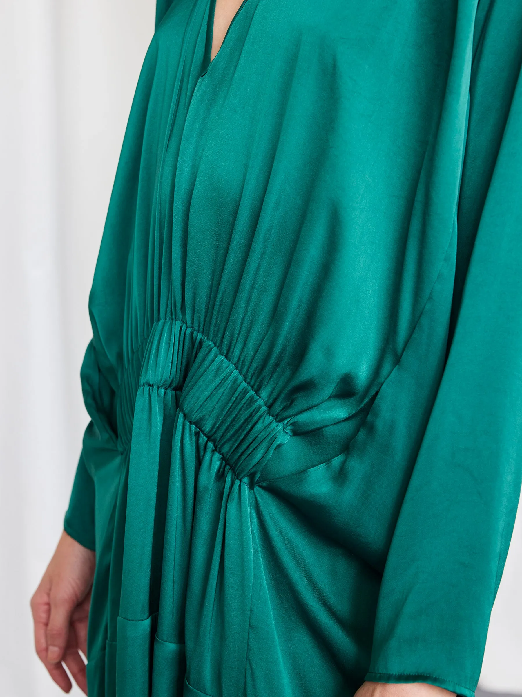 Long-Sleeved Ruched Tasi Dress Sample sold by Zero + Maria Cornejo product image thumbnail 3