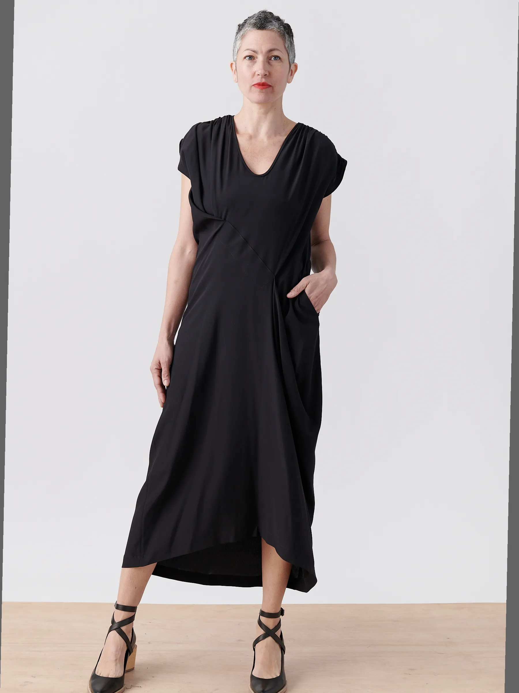 Long Ruched Fold Dress sold by Zero + Maria Cornejo product image thumbnail 2