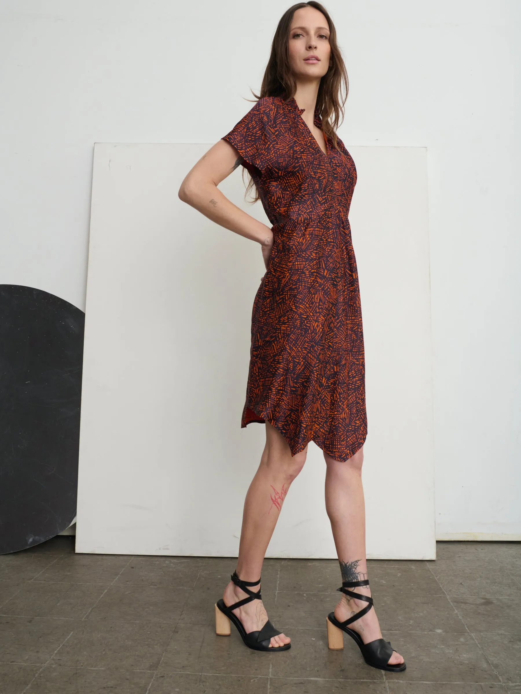 Ruched Stella Dress sold by Zero + Maria Cornejo product image thumbnail 4