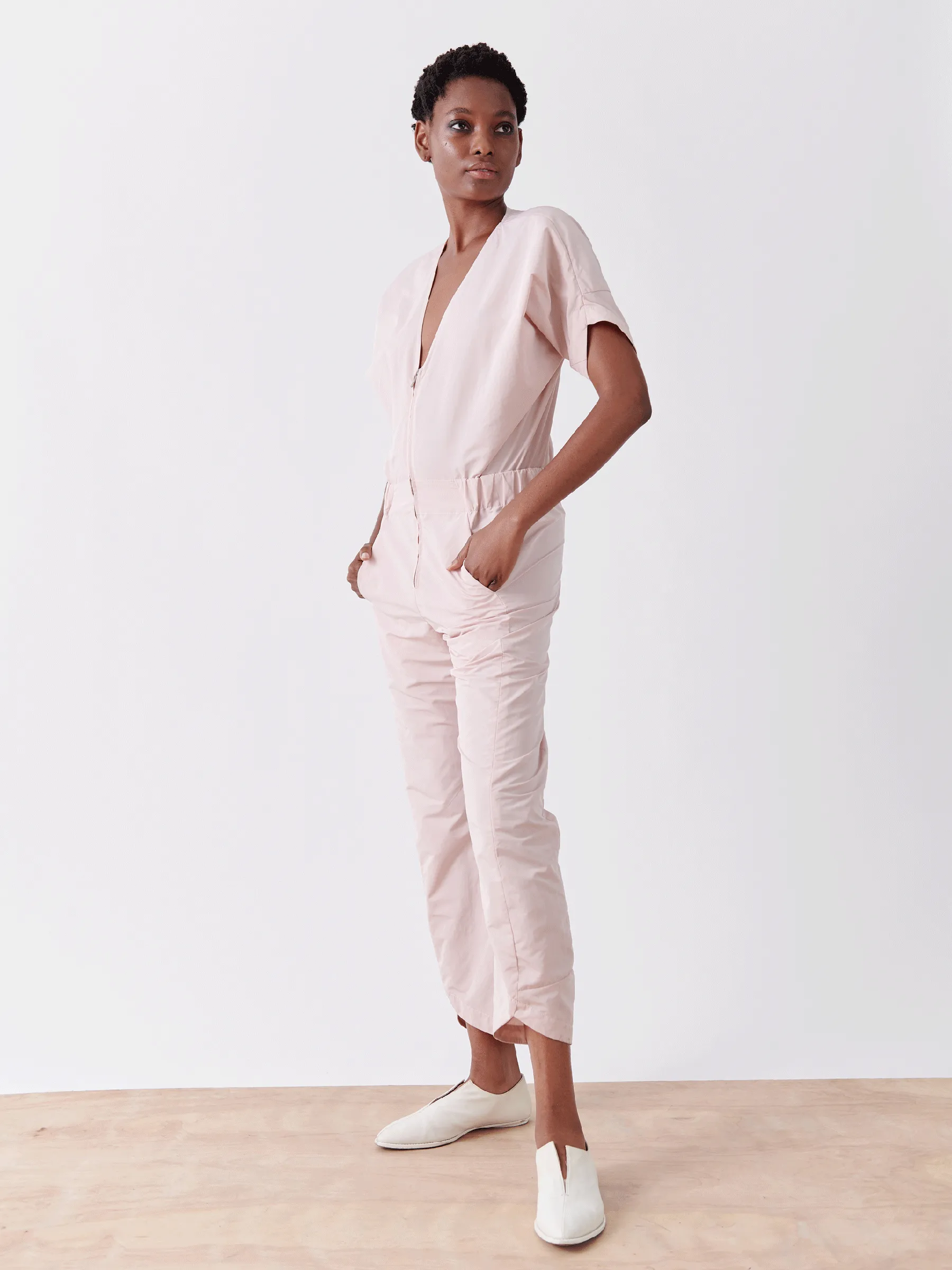 Aissa V-Neck Jumpsuit Sample sold by Zero + Maria Cornejo product image thumbnail 4