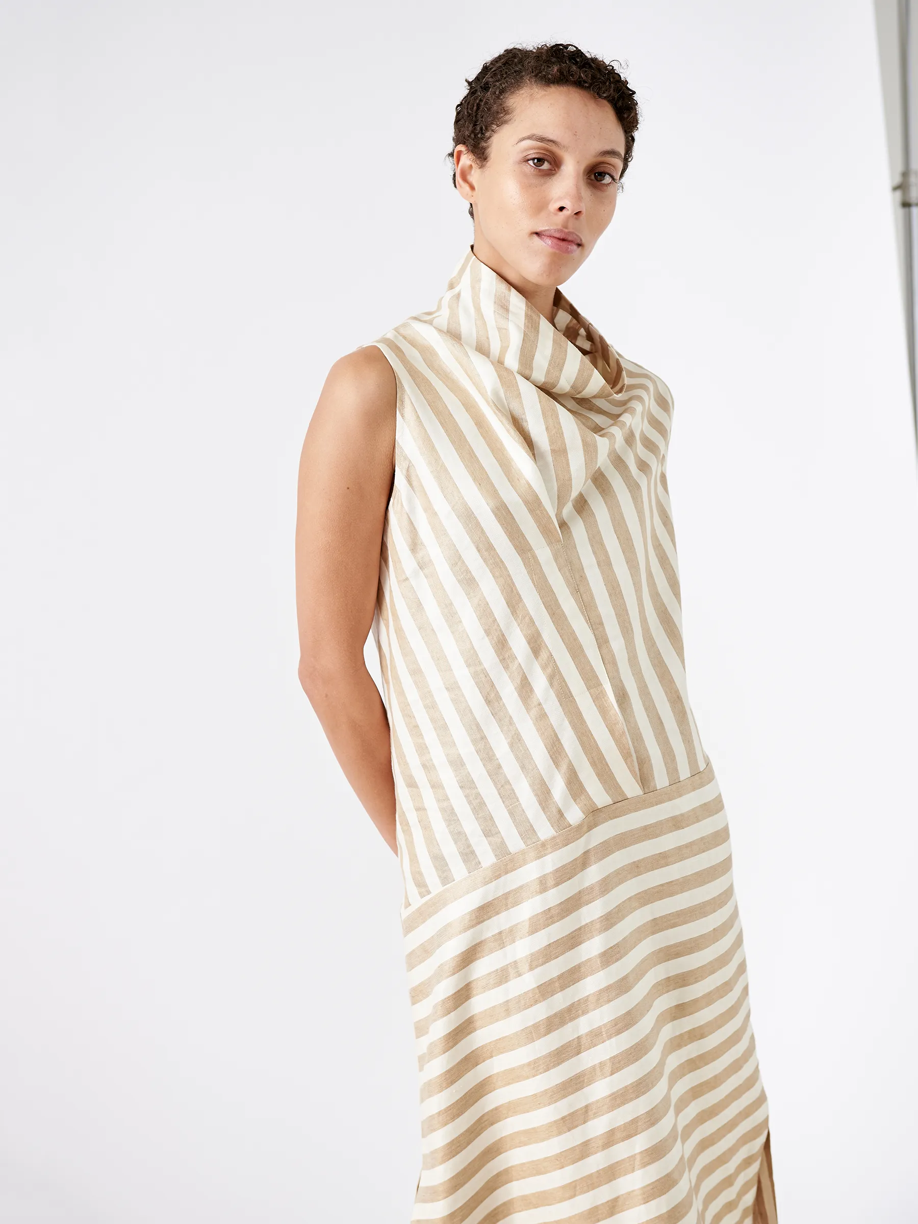 Sleeveless Fold Dress Sample sold by Zero + Maria Cornejo product image thumbnail 4