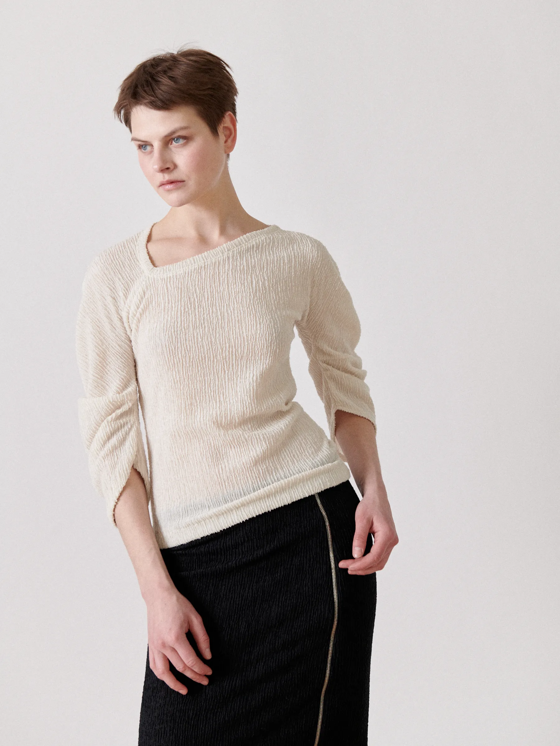 Long-Sleeved Off Kilter Top Sample sold by Zero + Maria Cornejo product image thumbnail 4