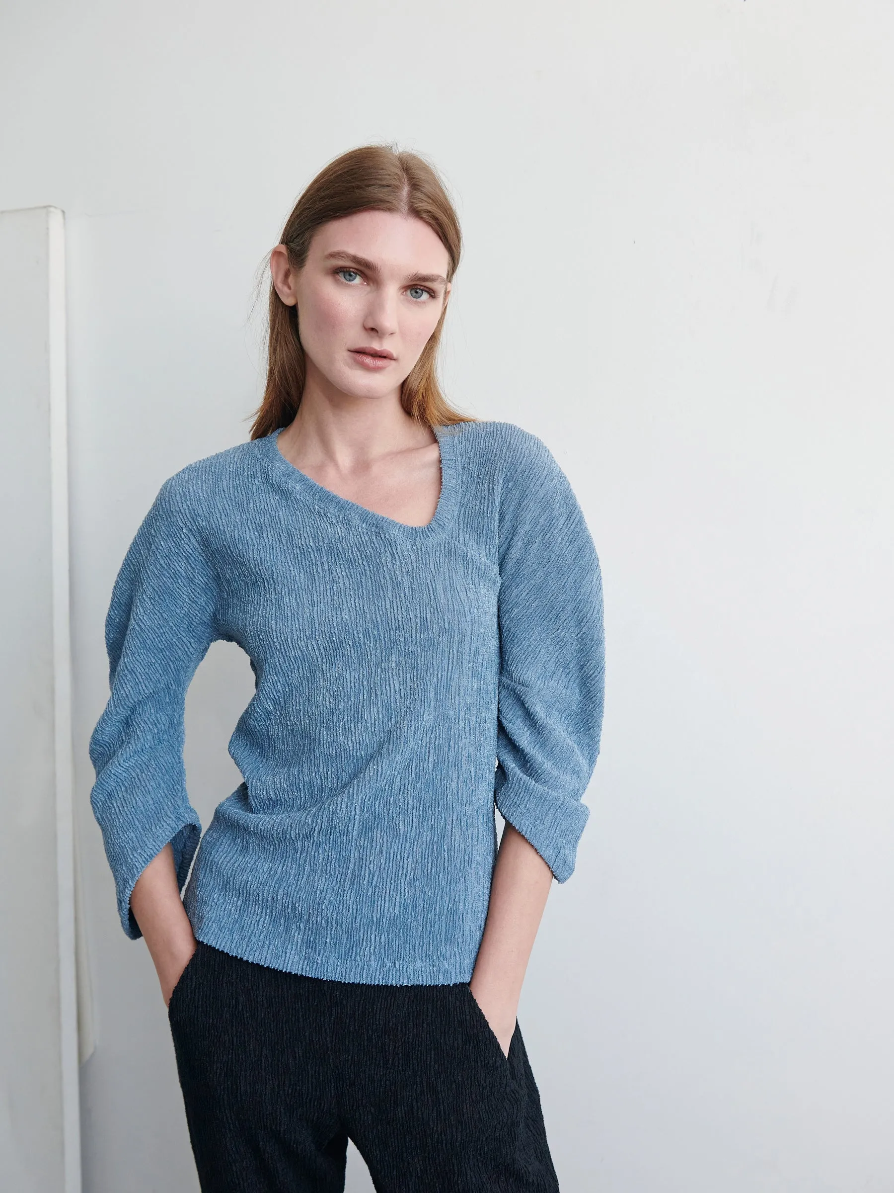 Long-Sleeved Off Kilter Top Sample sold by Zero + Maria Cornejo product image thumbnail 2