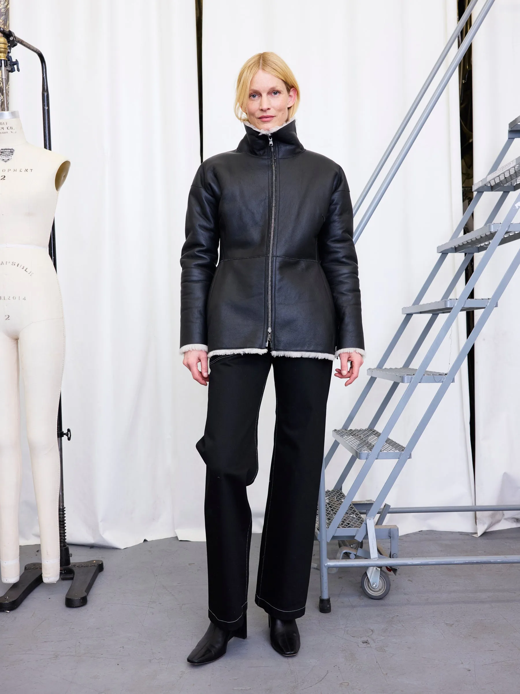 Reversible Shearling Bibi Jacket Sample sold by Zero + Maria Cornejo product image thumbnail 2