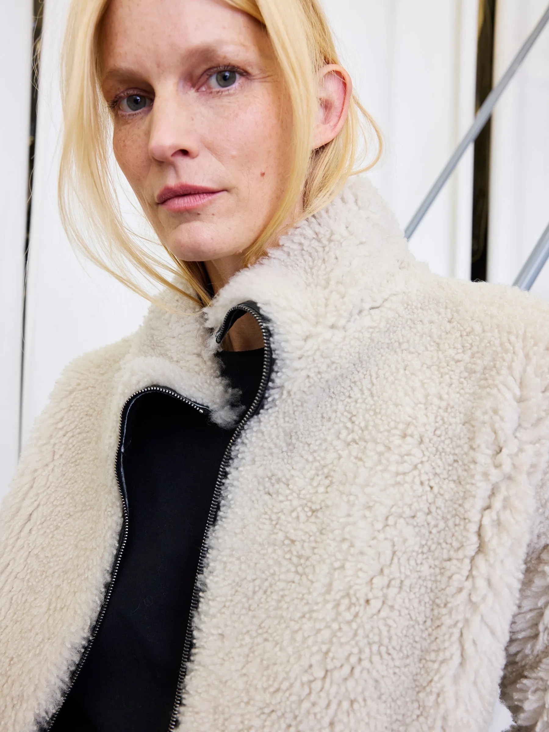 Reversible Shearling Bibi Jacket Sample sold by Zero + Maria Cornejo product image thumbnail 5