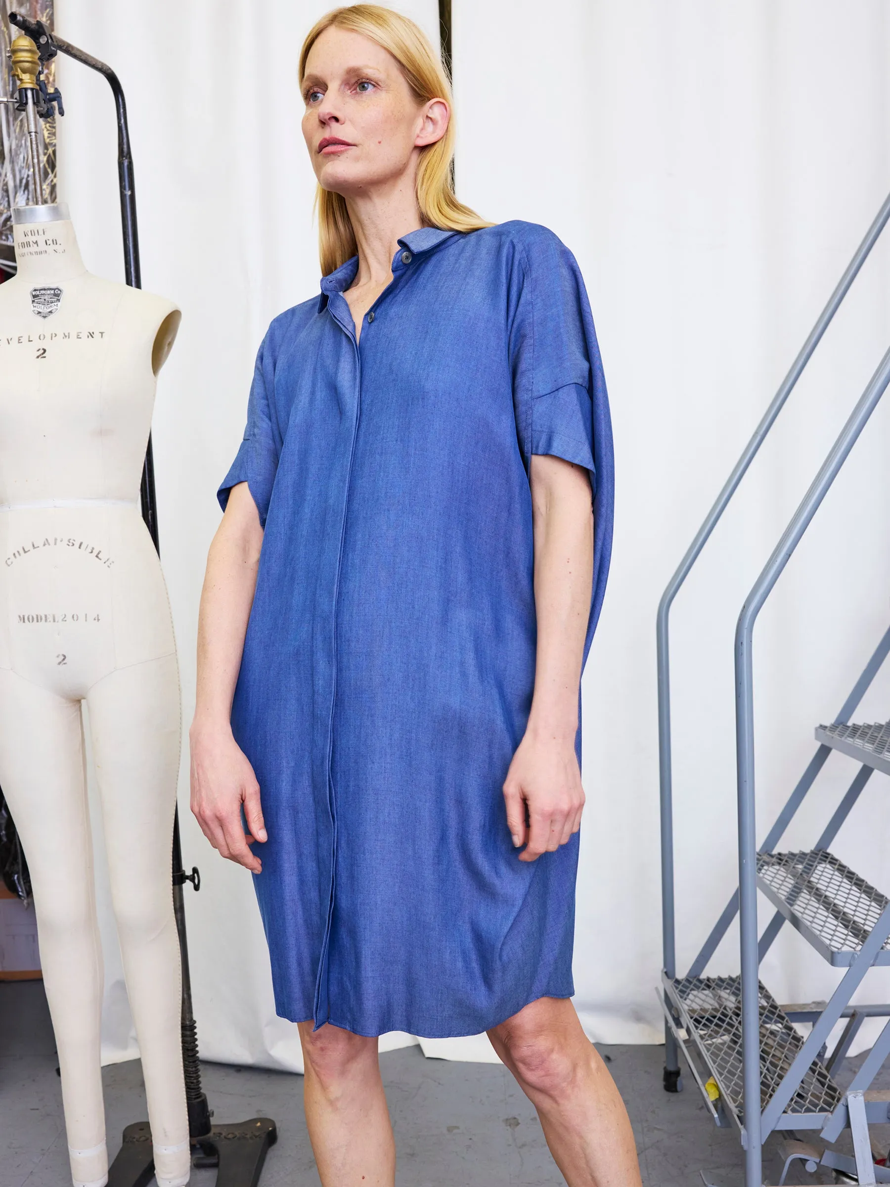 Aissa Shirt Dress Sample sold by Zero + Maria Cornejo product image thumbnail 3