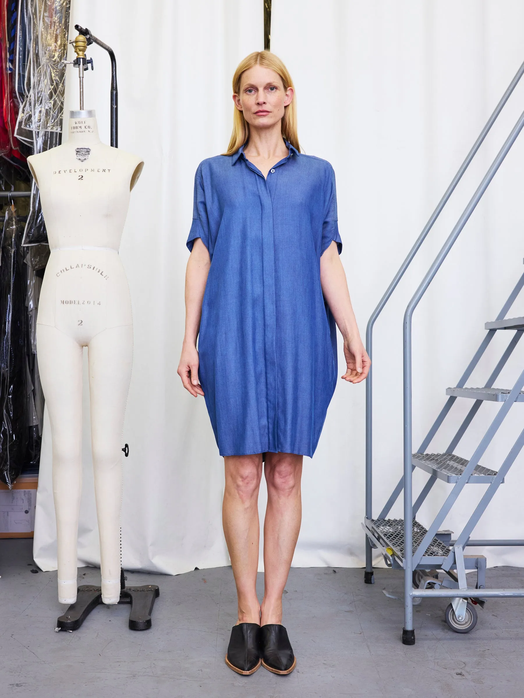 Aissa Shirt Dress Sample sold by Zero + Maria Cornejo product image thumbnail 2