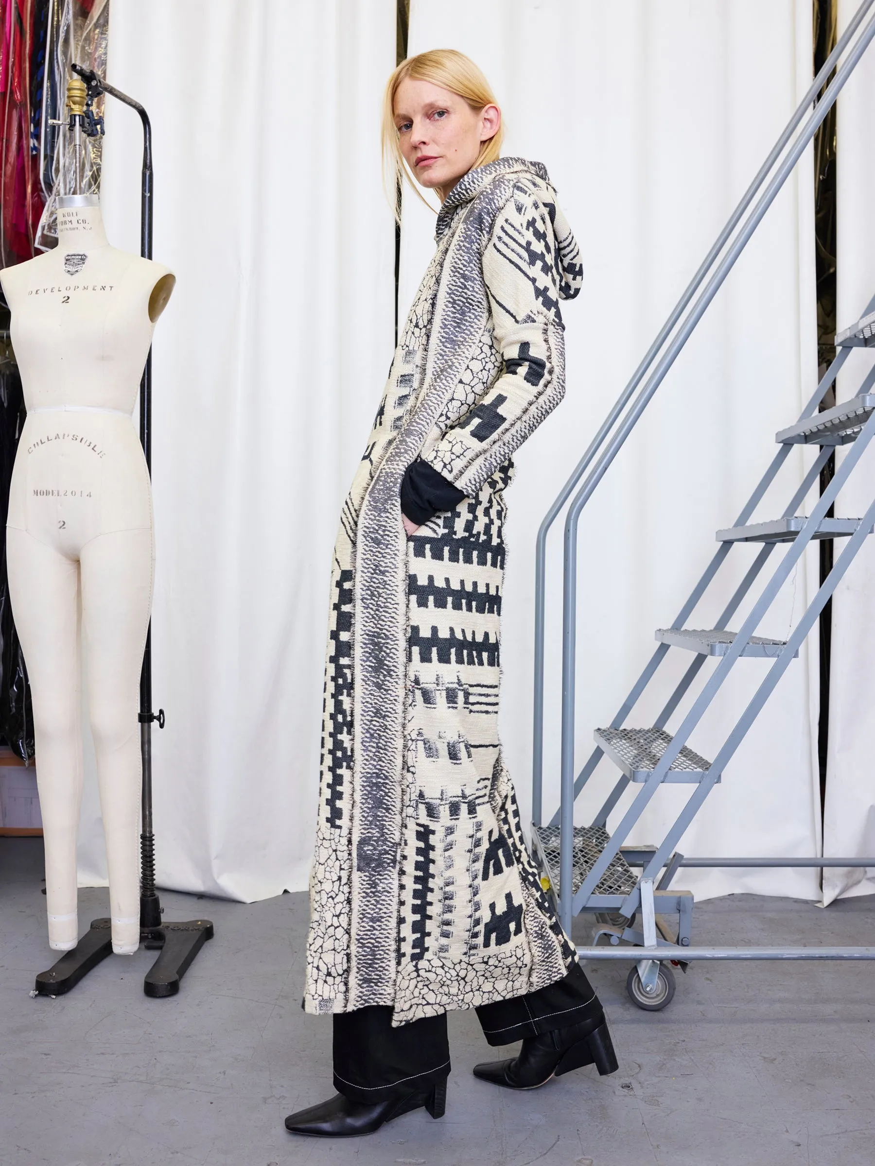 Hooded Column Coat Sample sold by Zero + Maria Cornejo product image thumbnail 5