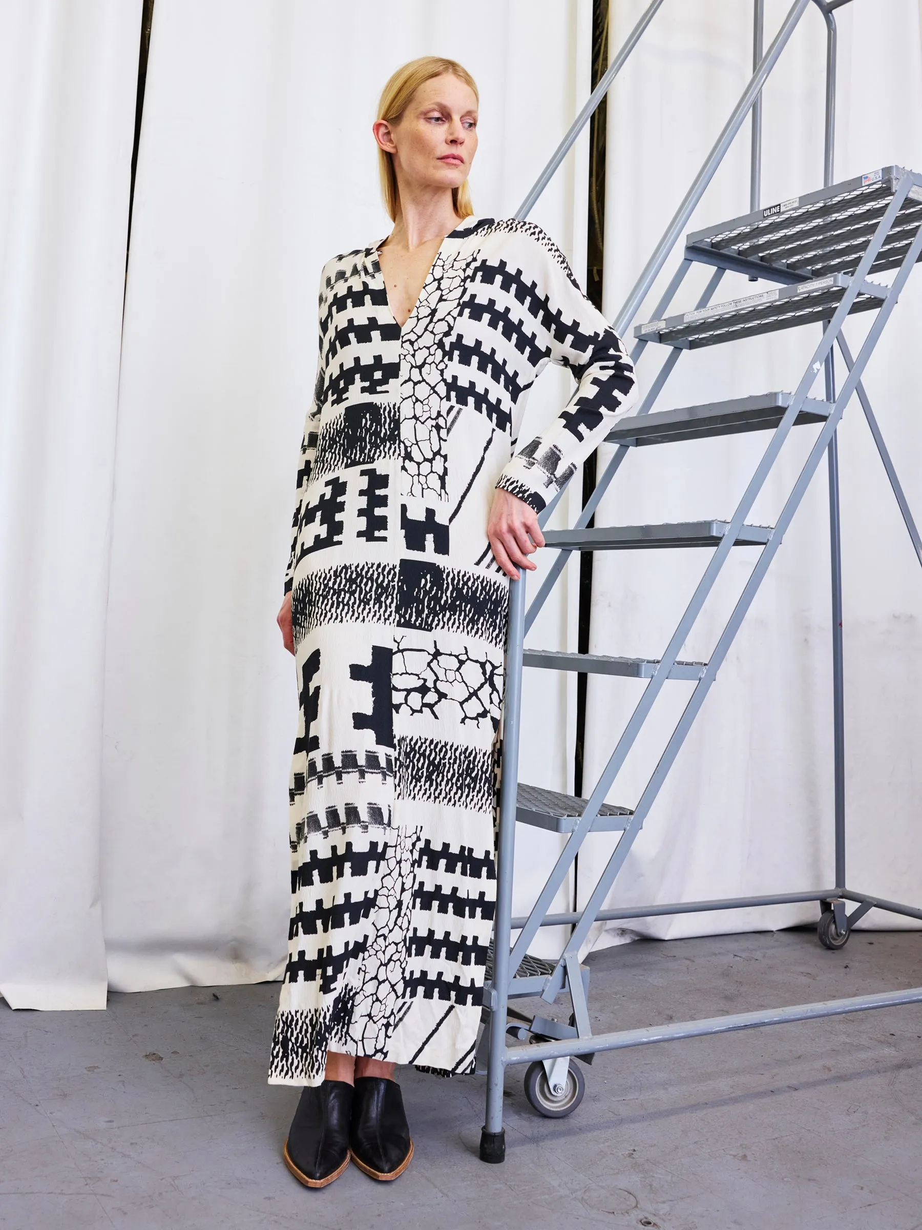 Long Hooded Column Dress Sample sold by Zero + Maria Cornejo