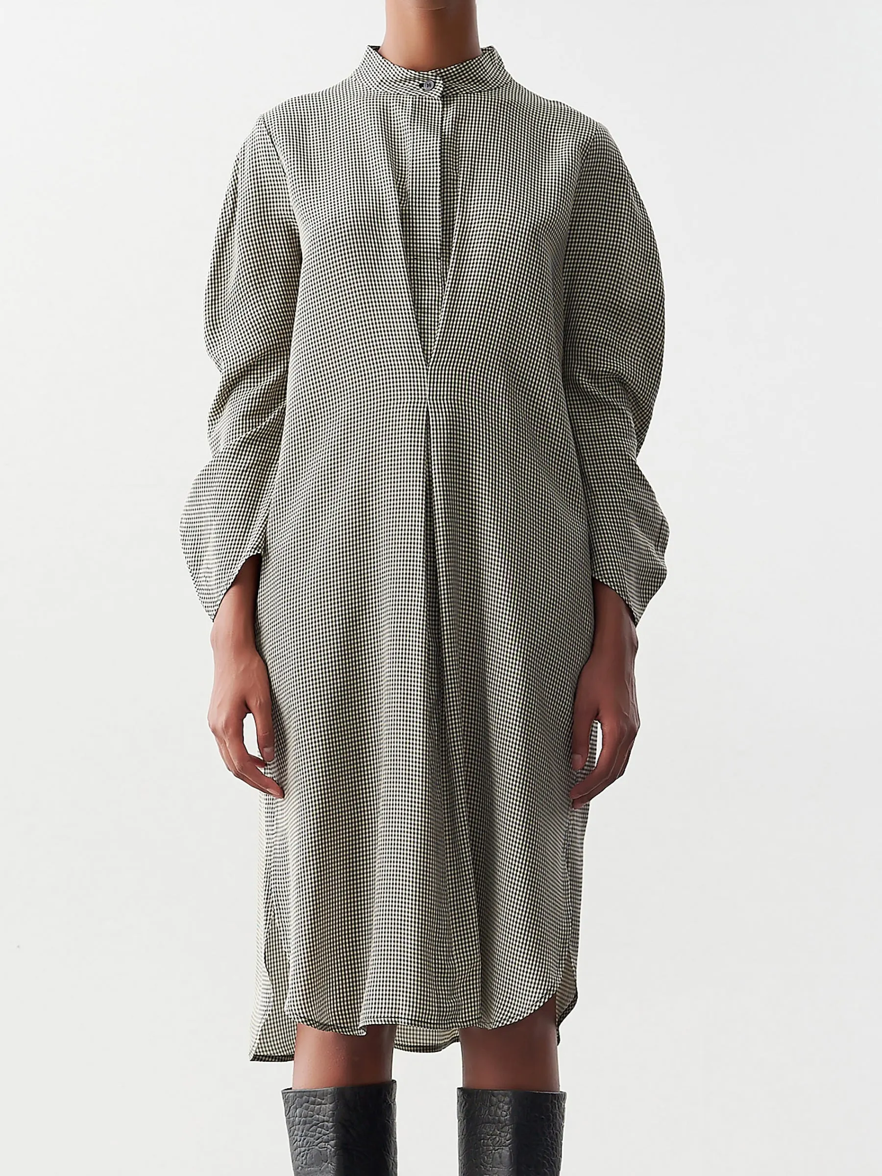 Pleat Rami Dress Sample sold by Zero + Maria Cornejo product image thumbnail 3