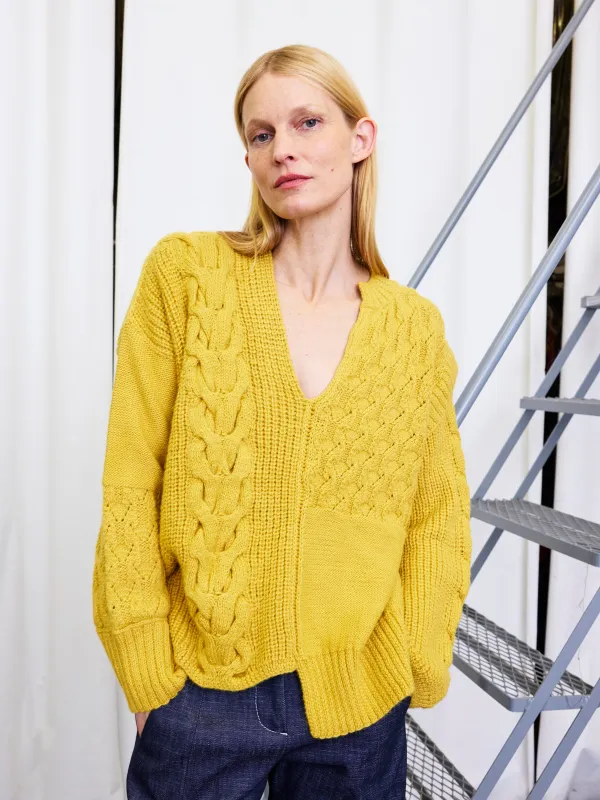 Patchwork Pullover Sample sold by Zero + Maria Cornejo