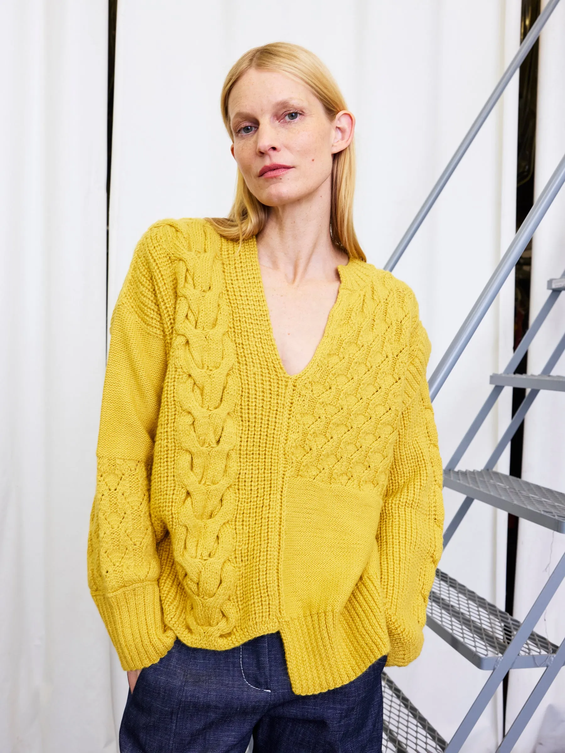 Patchwork Pullover Sample sold by Zero + Maria Cornejo