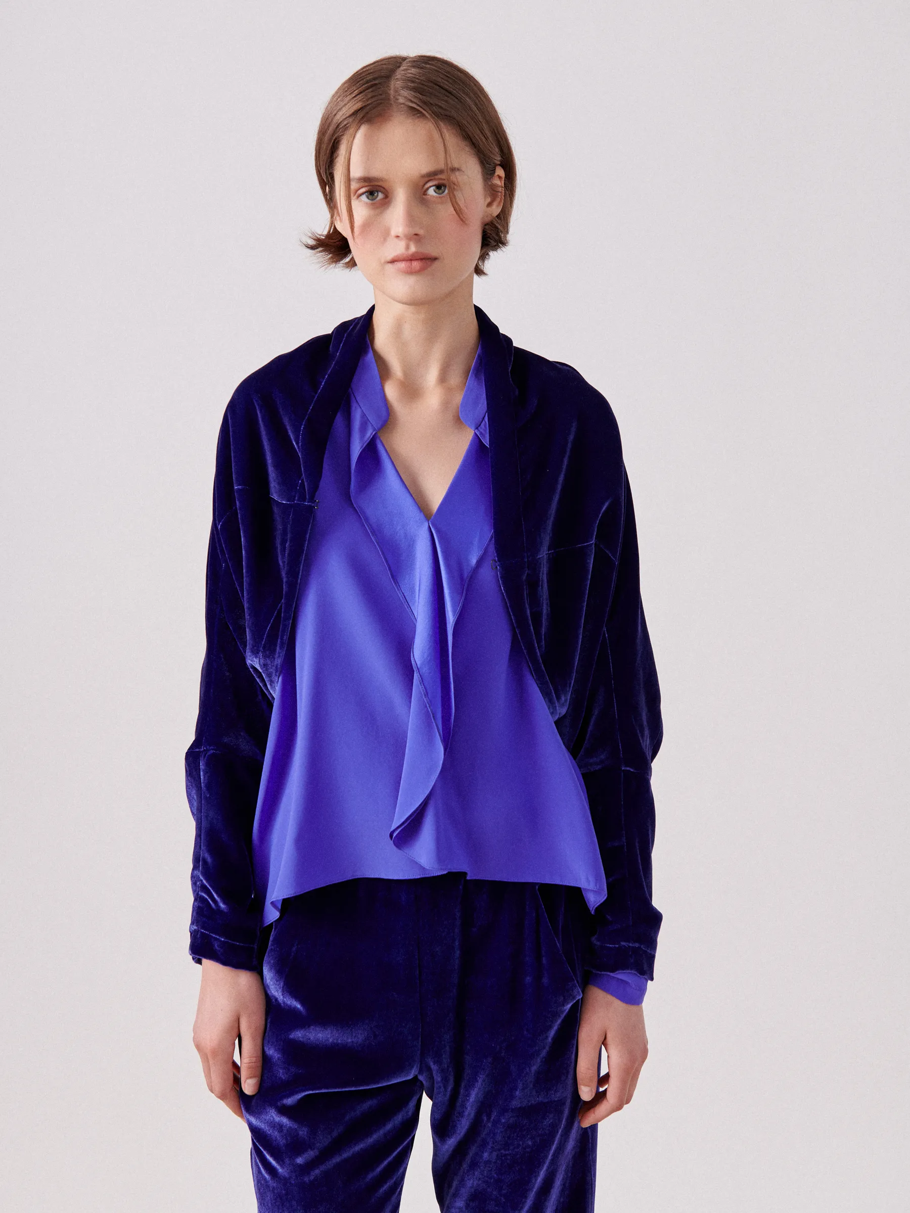 Curved Macaroon Shrug Sample sold by Zero + Maria Cornejo product image thumbnail 2