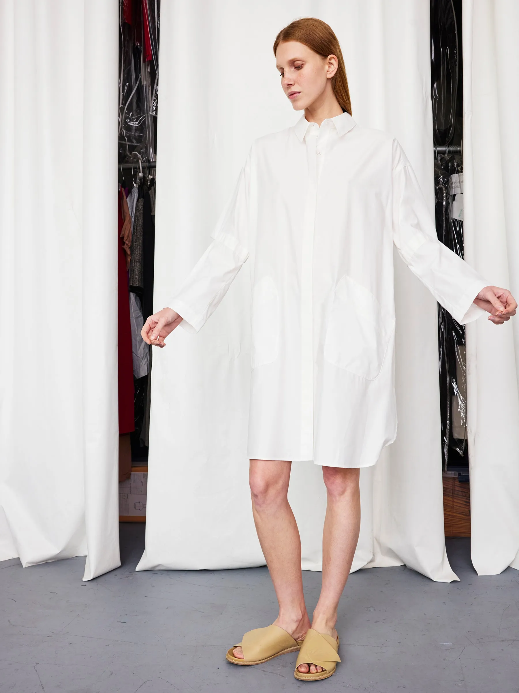 Biker Shirt Dress sold by Zero + Maria Cornejo product image thumbnail 3