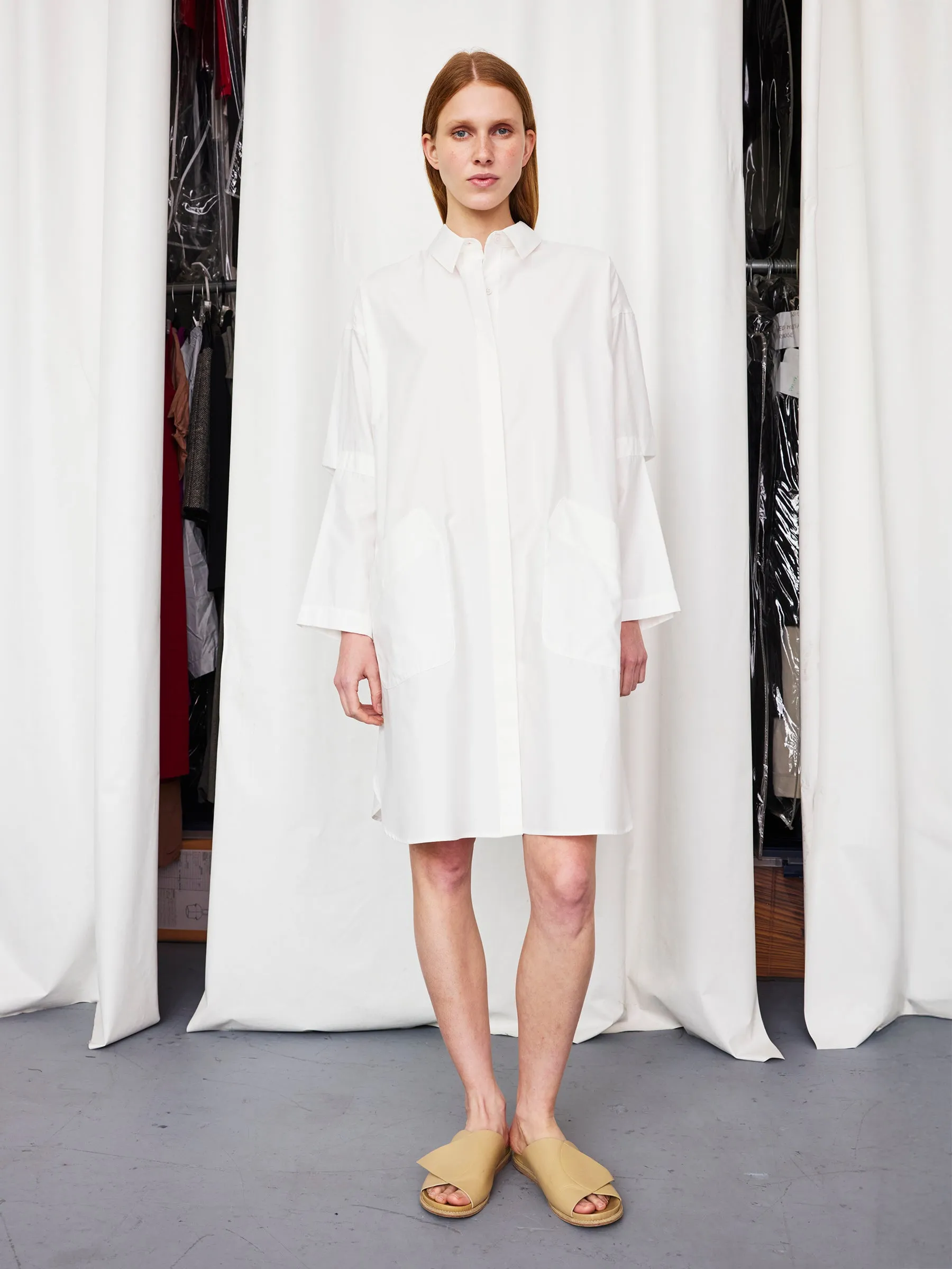 Biker Shirt Dress sold by Zero + Maria Cornejo product image thumbnail 2