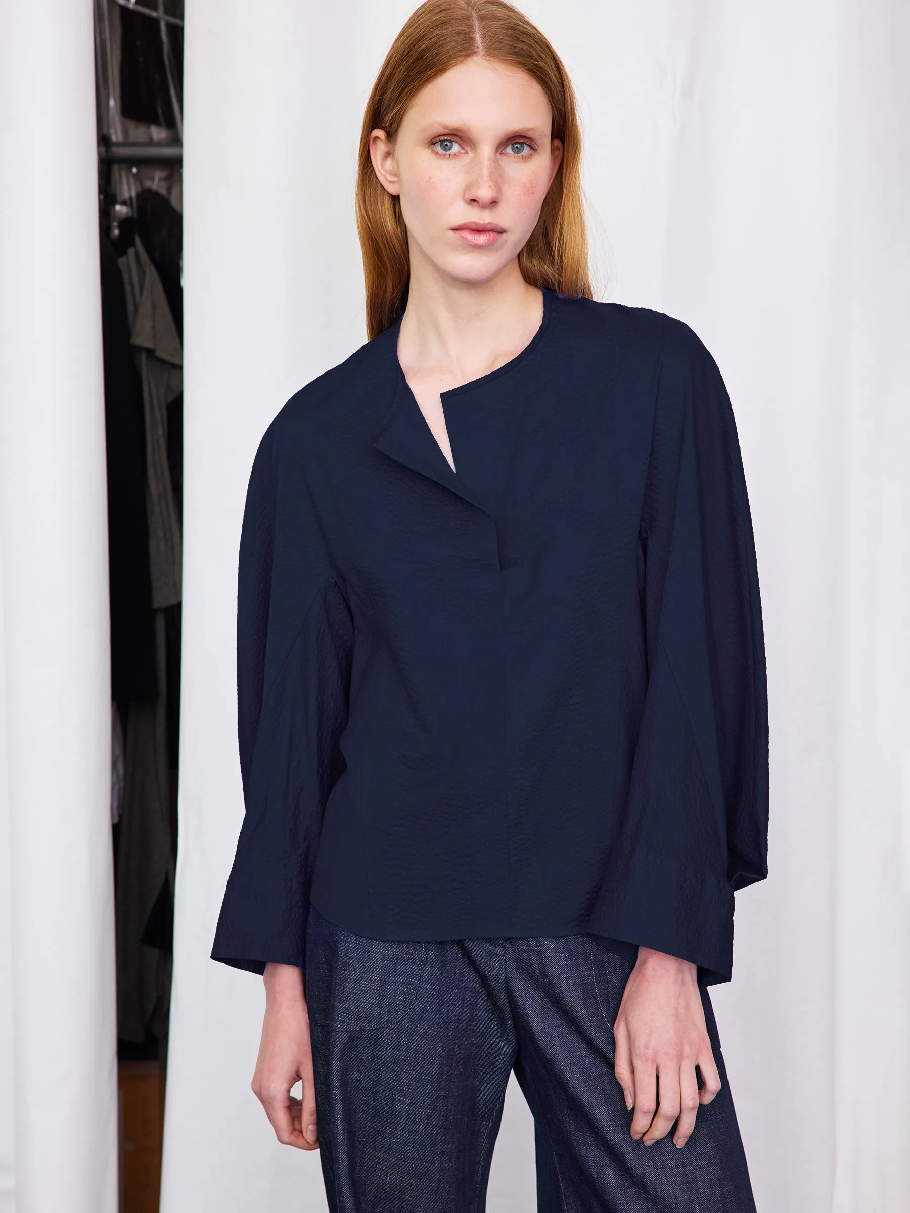 Long-Sleeved Akeo Shirt sold by Zero + Maria Cornejo