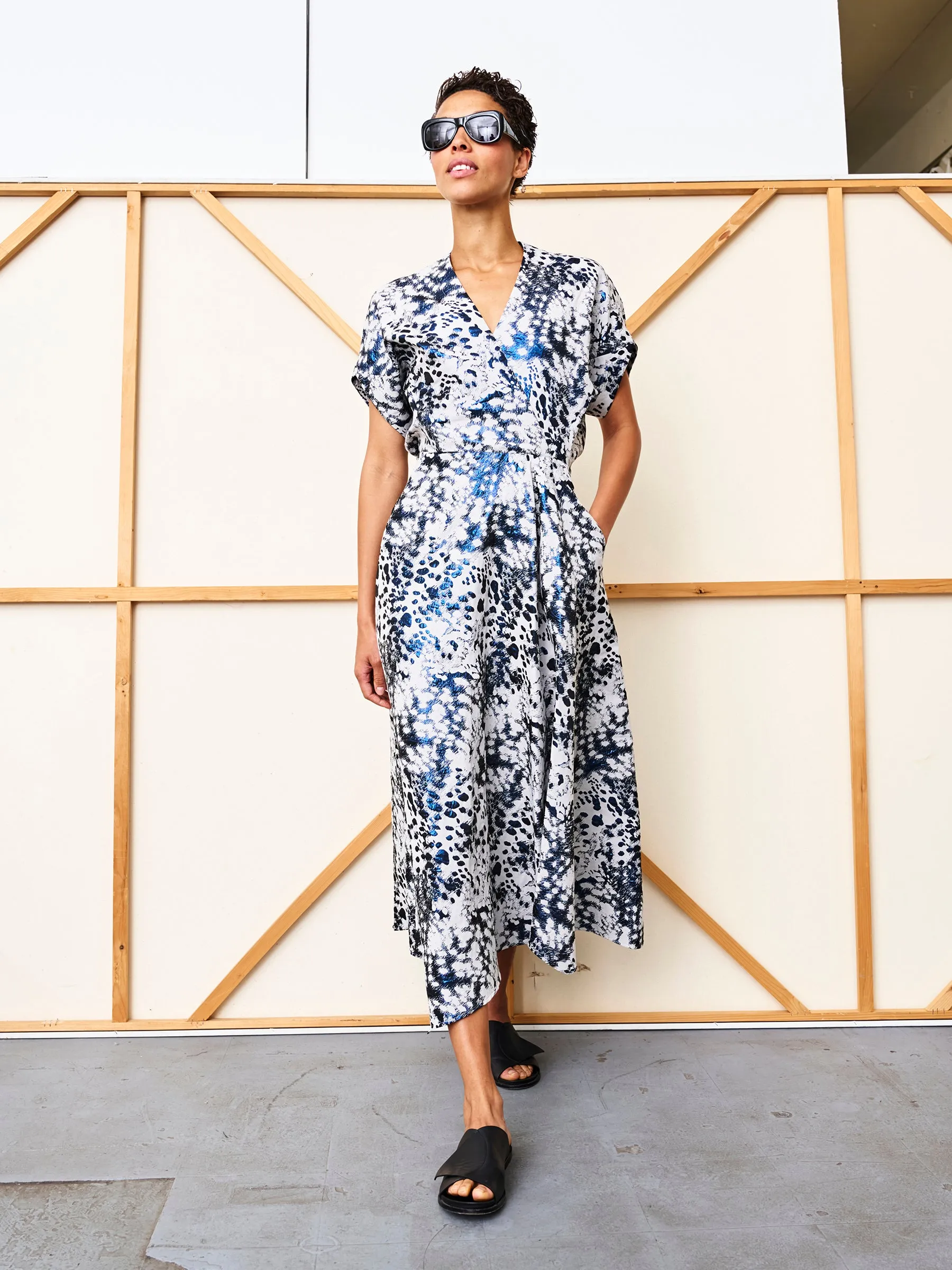 Long Aki Wave Dress sold by Zero + Maria Cornejo product image thumbnail 2