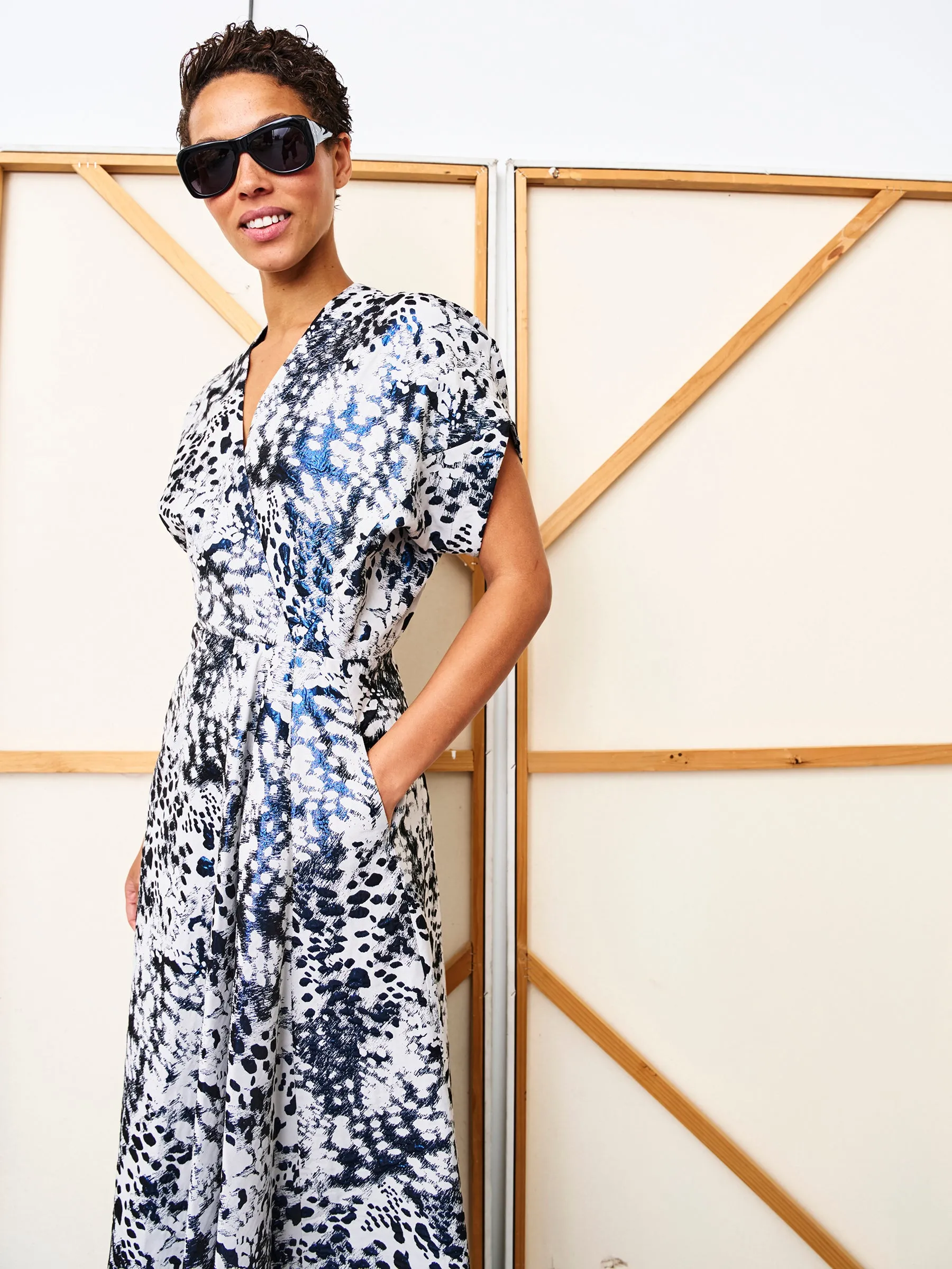 Long Aki Wave Dress sold by Zero + Maria Cornejo product image thumbnail 5