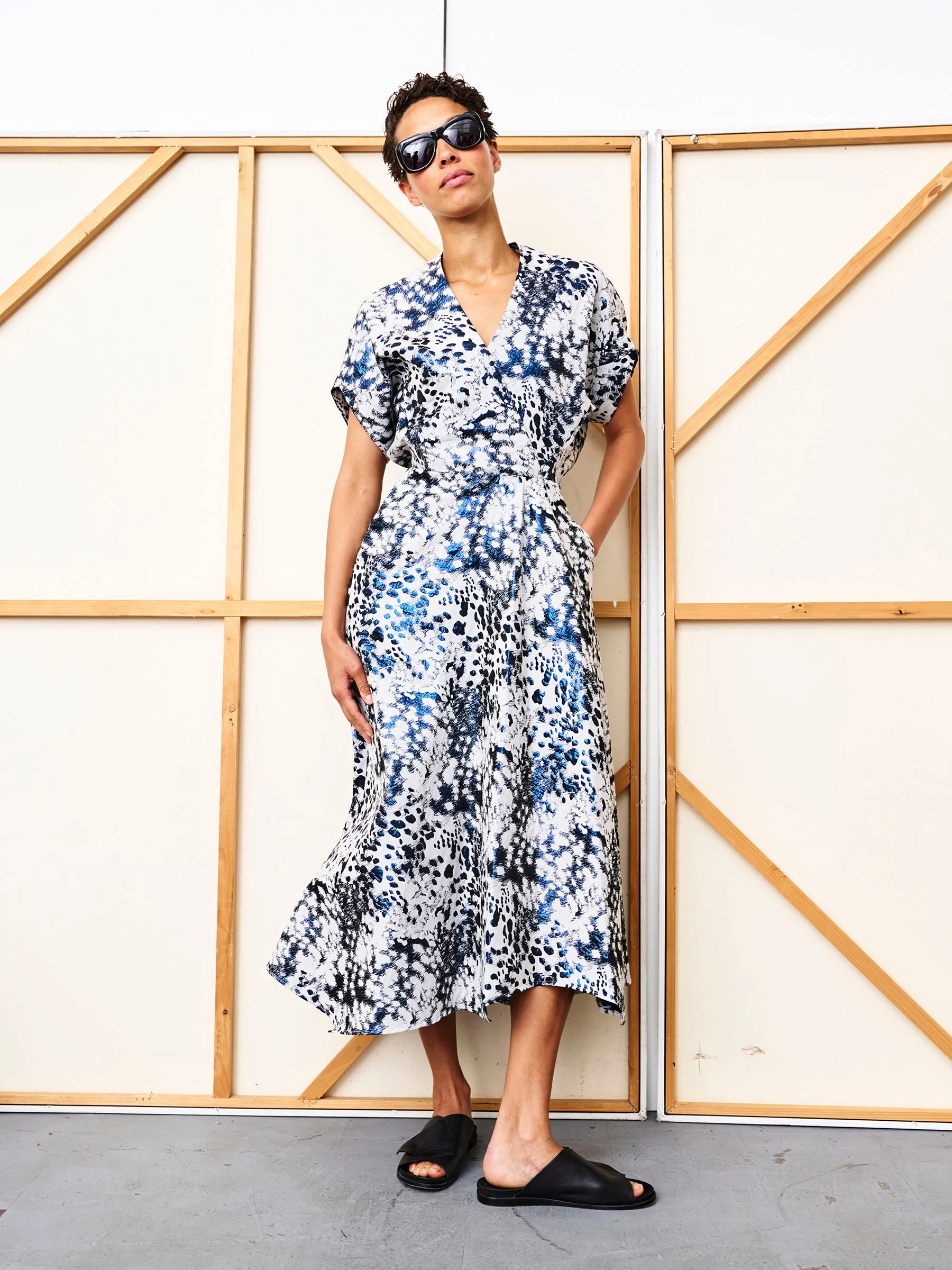 Long Aki Wave Dress sold by Zero + Maria Cornejo product image thumbnail 3