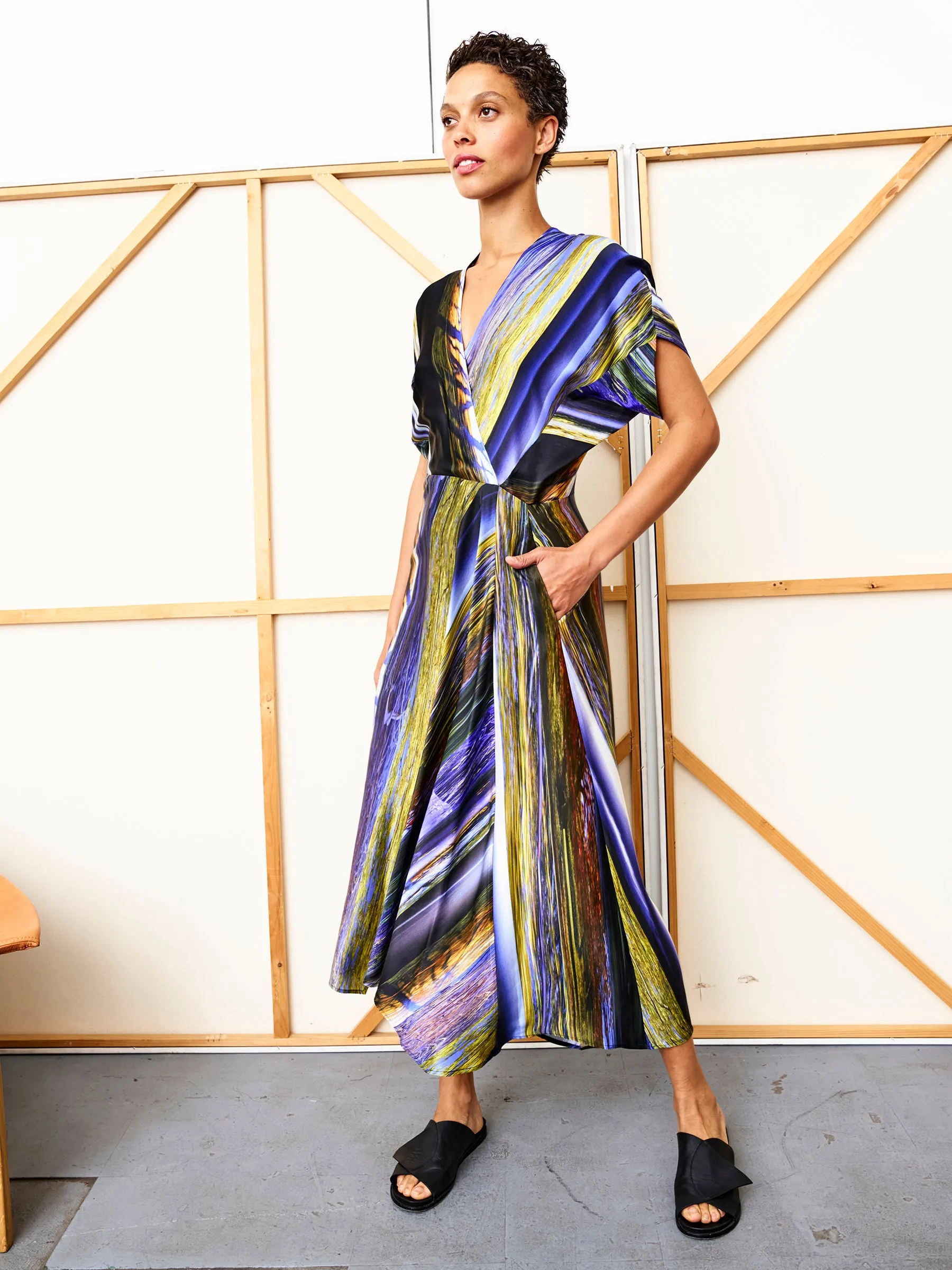 Long Aki Wave Dress sold by Zero + Maria Cornejo product image thumbnail 5