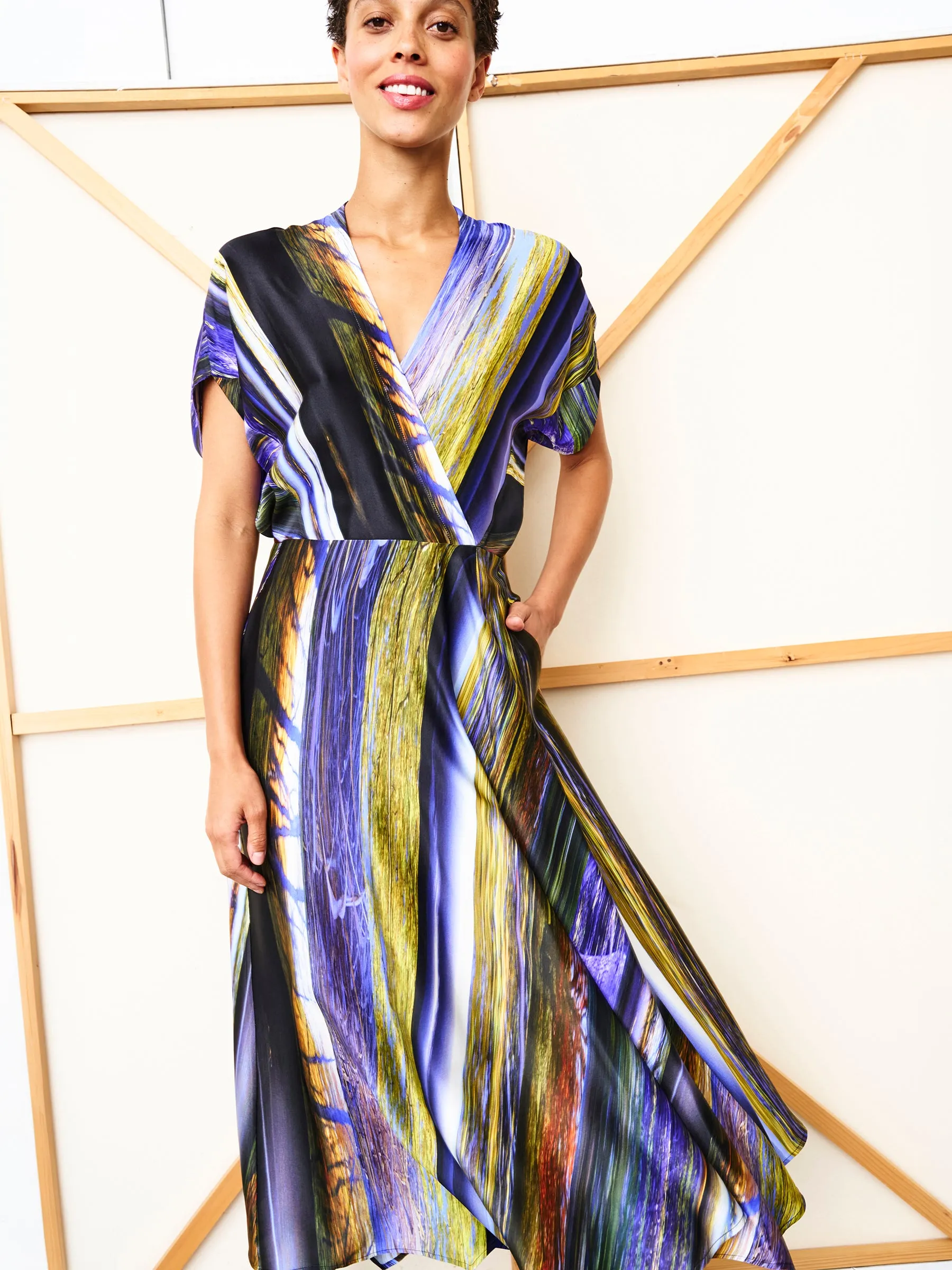 Long Aki Wave Dress sold by Zero + Maria Cornejo product image thumbnail 3