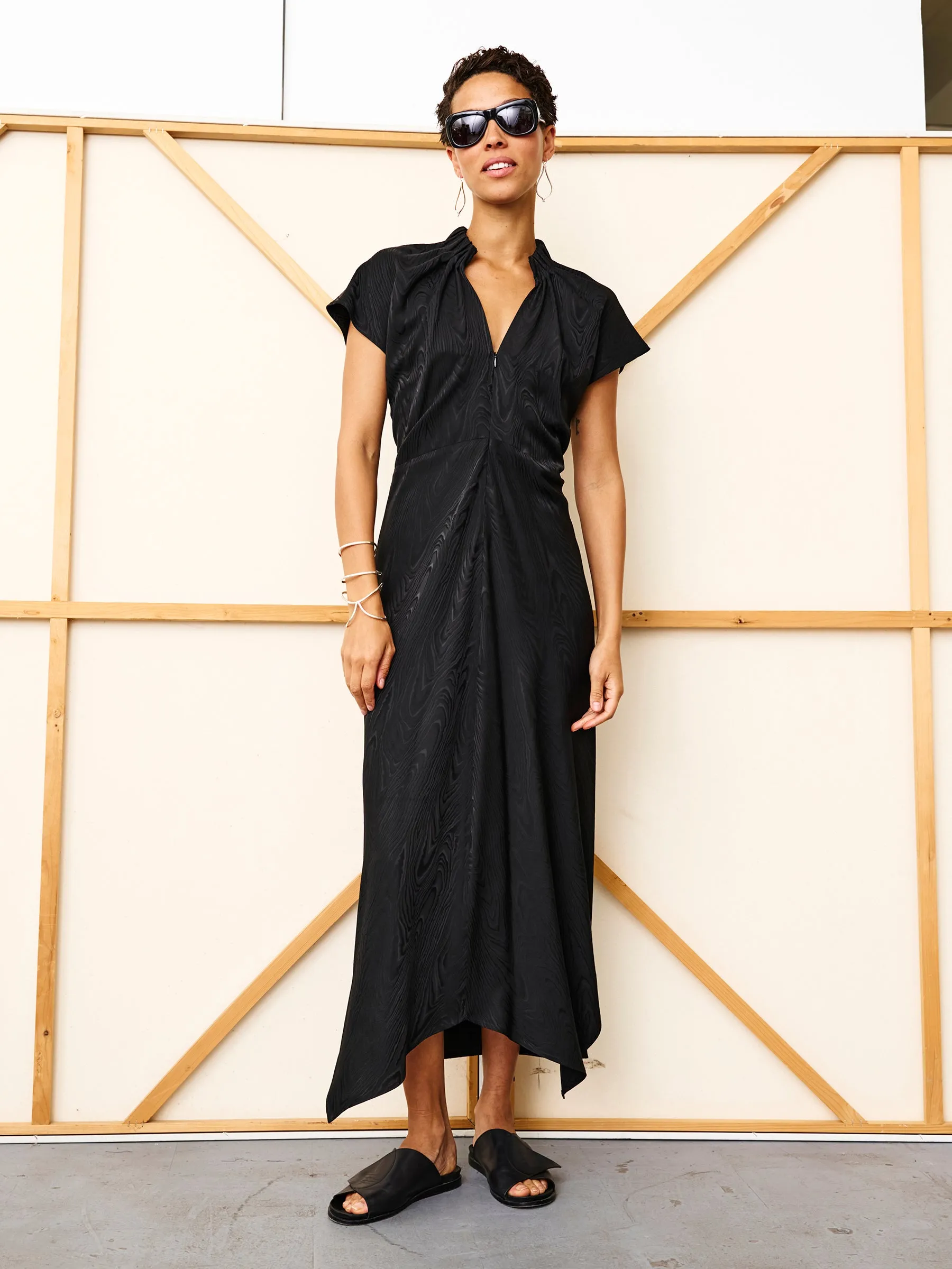 Long Ruched Stella Dress sold by Zero + Maria Cornejo