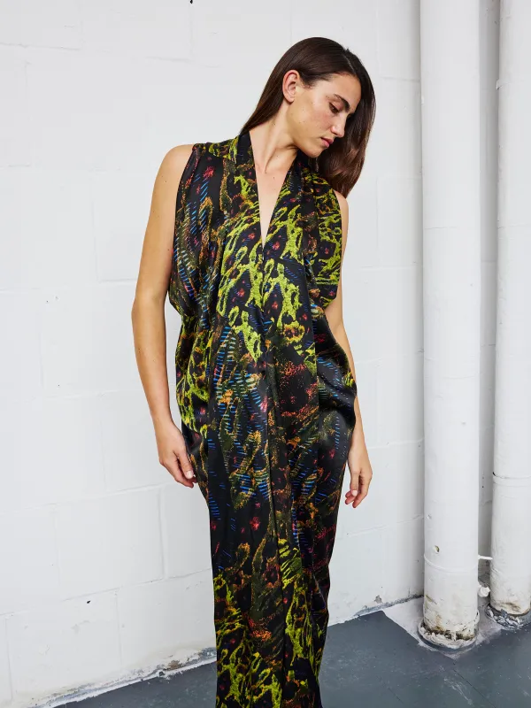 Eve Long Foil Dress made by Zero + Maria Cornejo