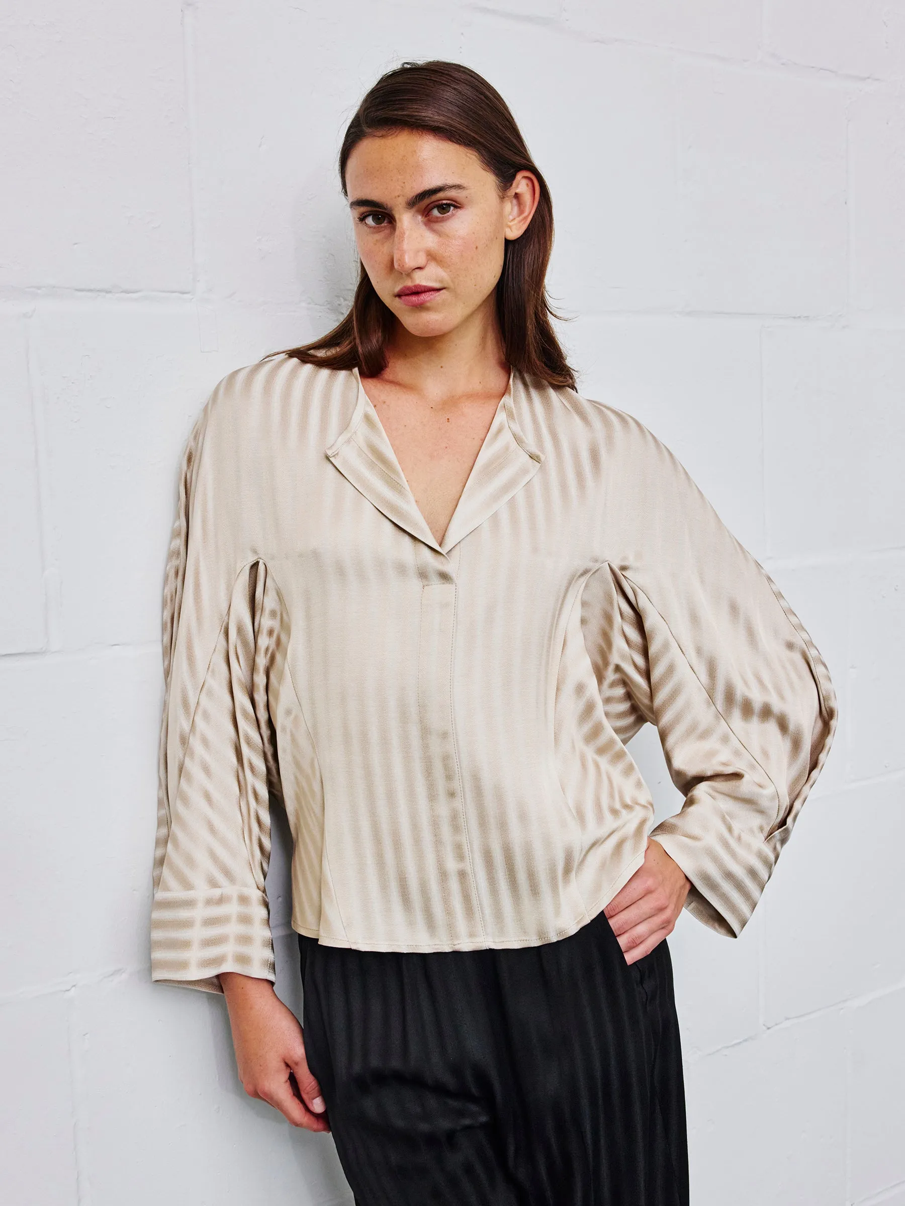 Long-Sleeved Akeo Shirt sold by Zero + Maria Cornejo