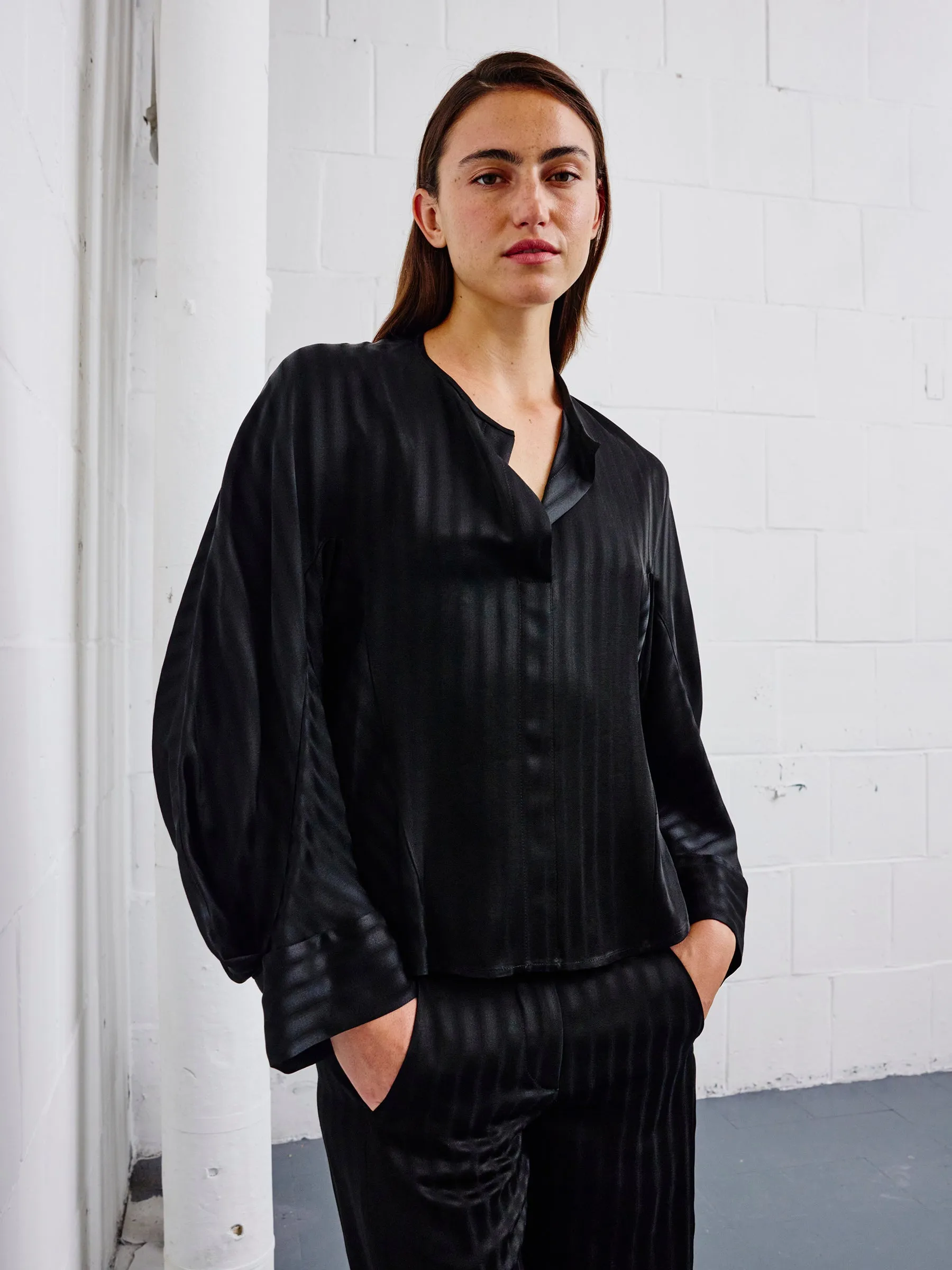 Long-Sleeved Akeo Shirt sold by Zero + Maria Cornejo product image thumbnail 3