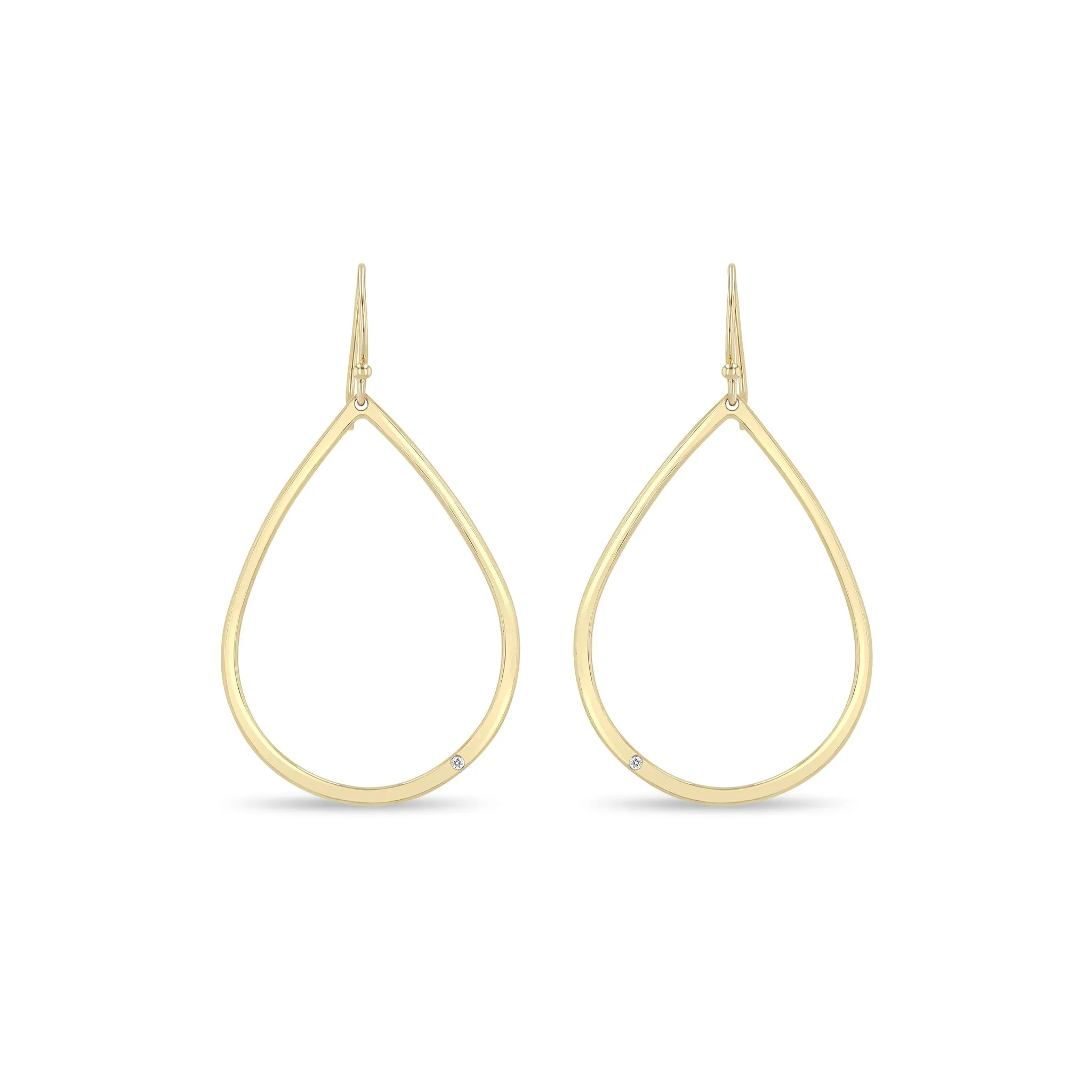 14k diamond teardrop earrings sold by Zoe Chicco