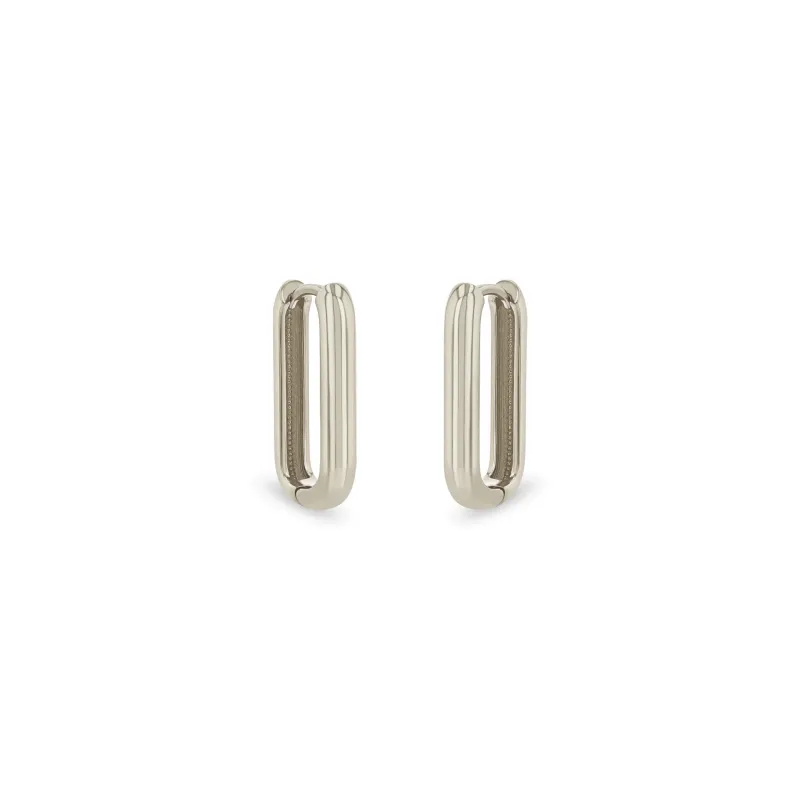 14k Gold Thick Large Oval Hinge Hoops - SALE sold by Zoe Chicco