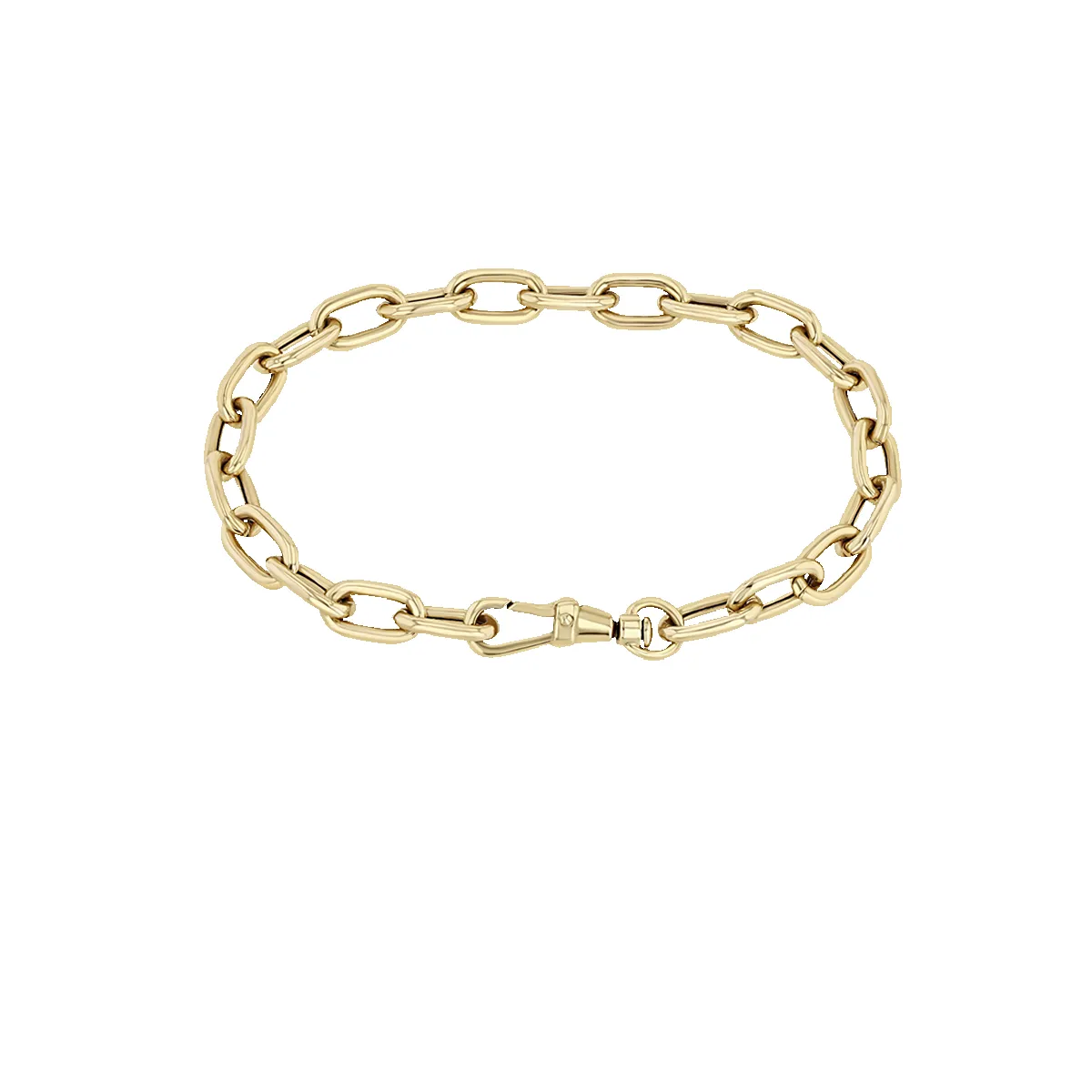 14k Gold Extra Large Square Oval Link with Swivel Clasp sold by Zoe Chicco