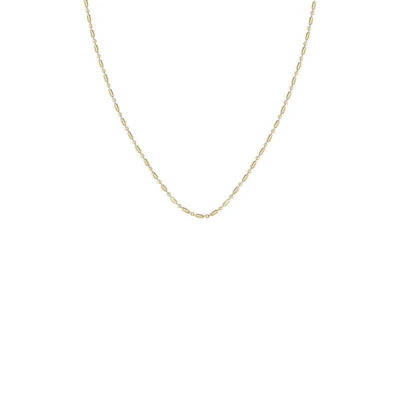 14k Gold Tube Bar Chain sold by Zoe Chicco