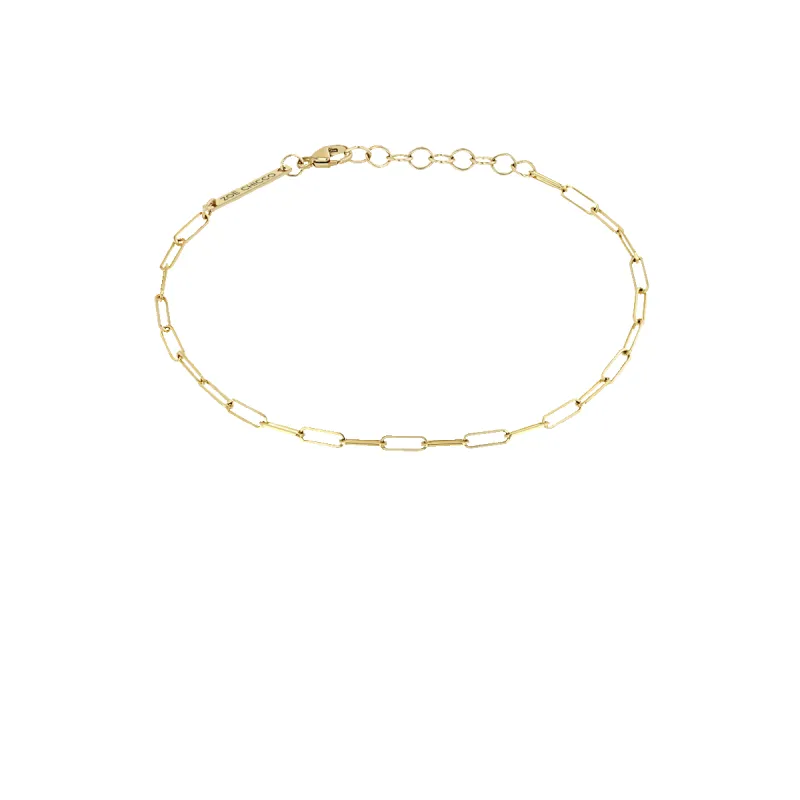 14k Small Paperclip Chain Bracelet sold by Zoe Chicco